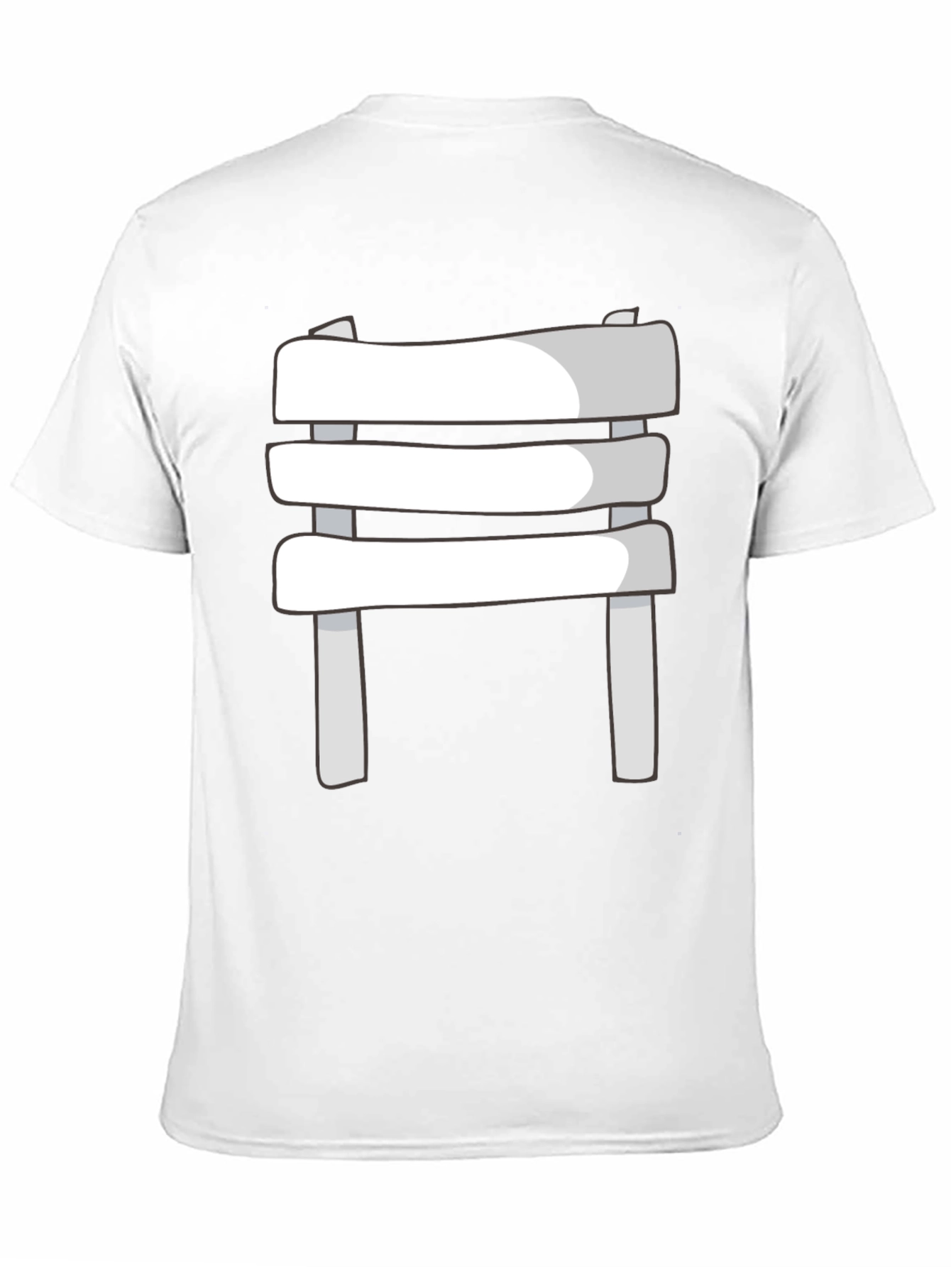 Novelty 3D Chair Graphic Tee - Black