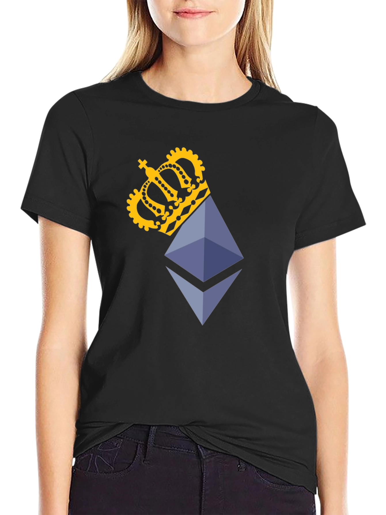 Ethereum King Black T-Shirt - Crypto Fashion