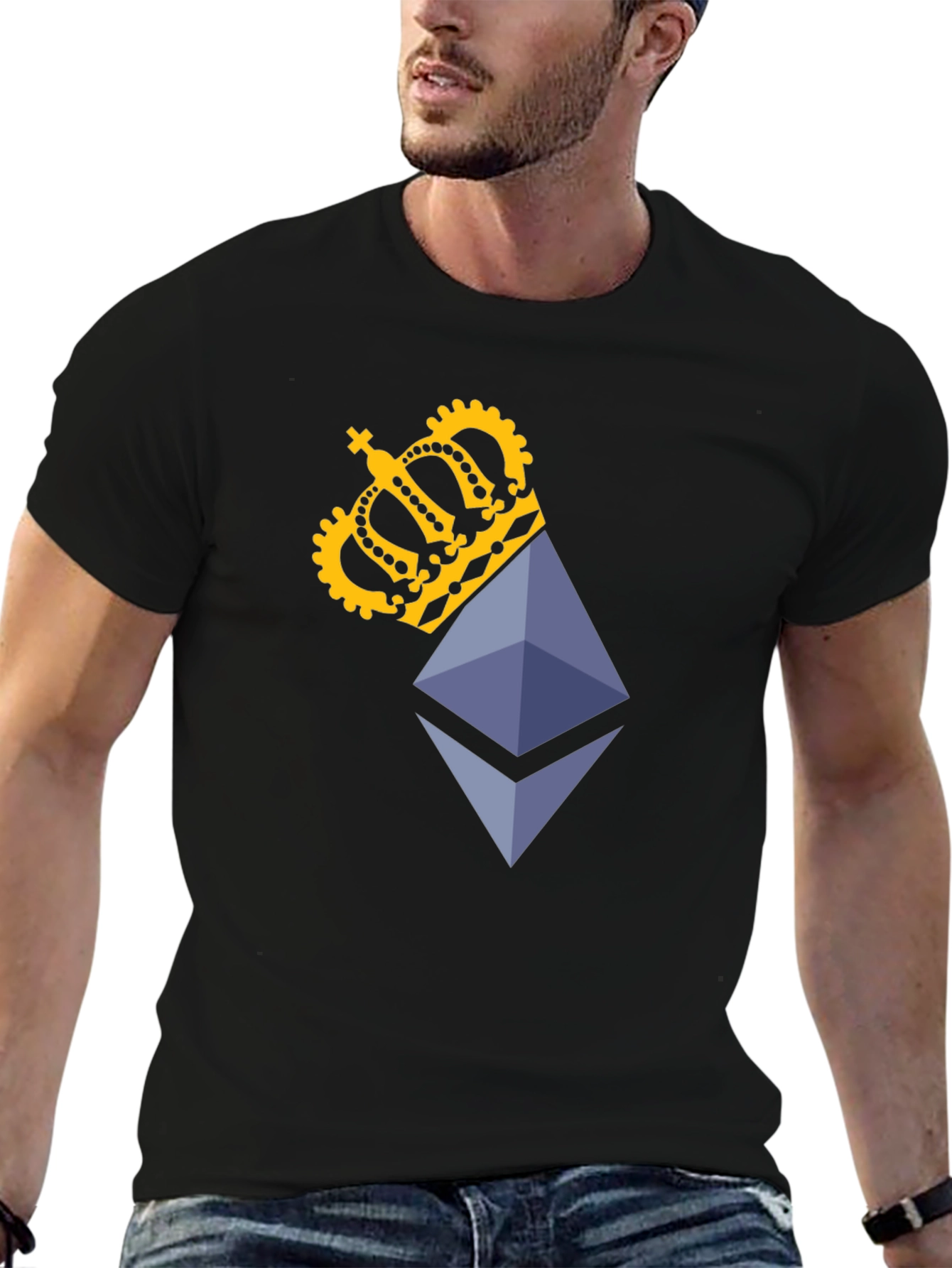 Ethereum King Black T-Shirt - Crypto Fashion
