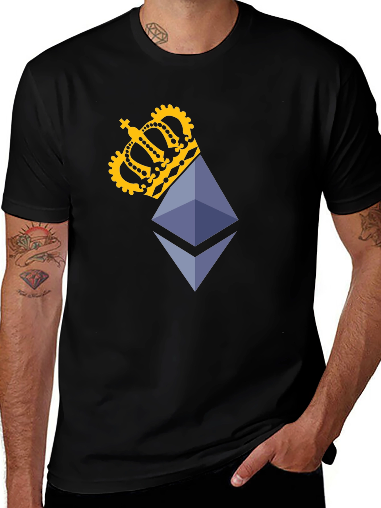 Ethereum King Black T-Shirt - Crypto Fashion