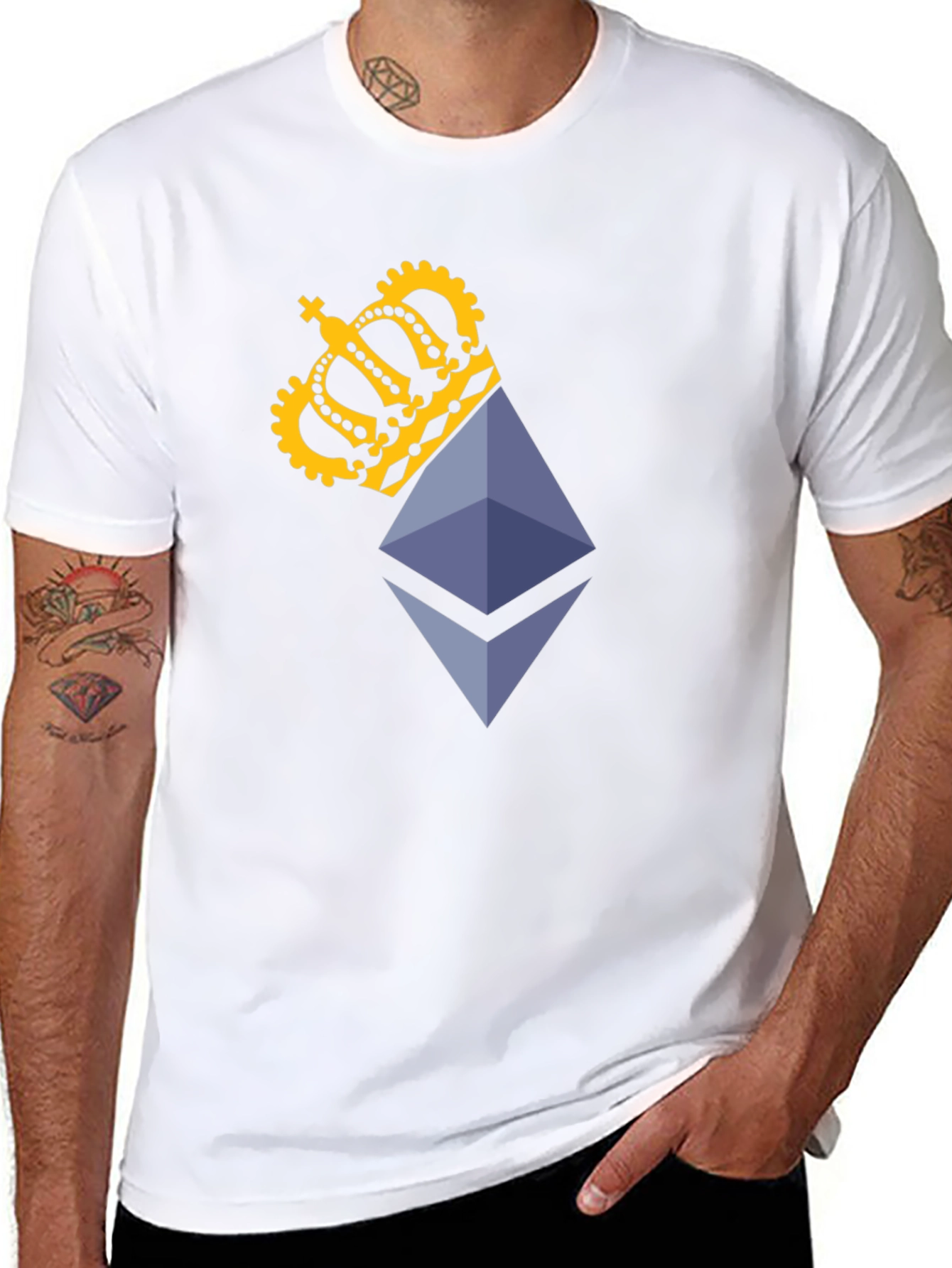 Ethereum King Black T-Shirt - Crypto Fashion