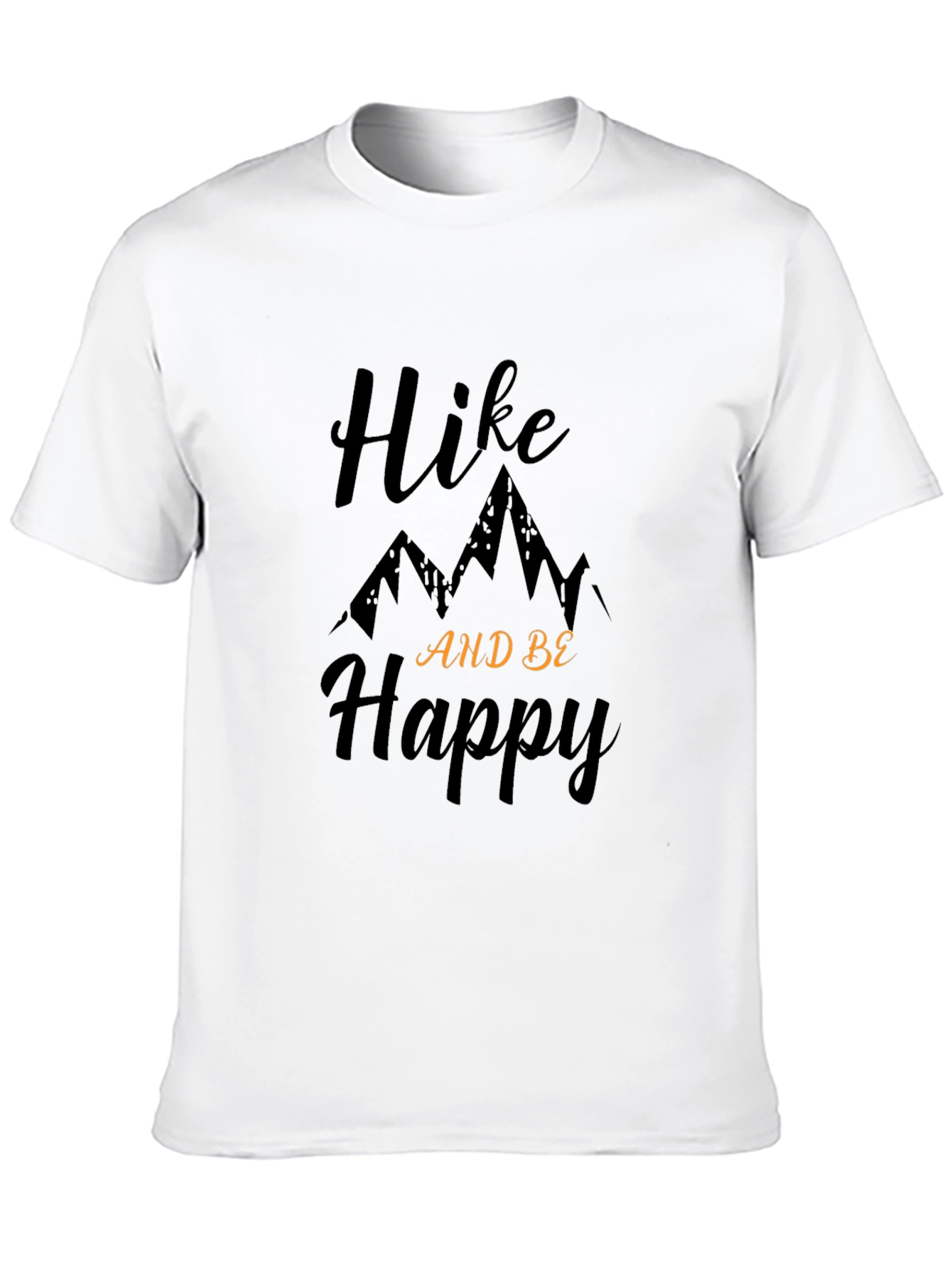 Hike and Be Happy Graphic Tee - Black