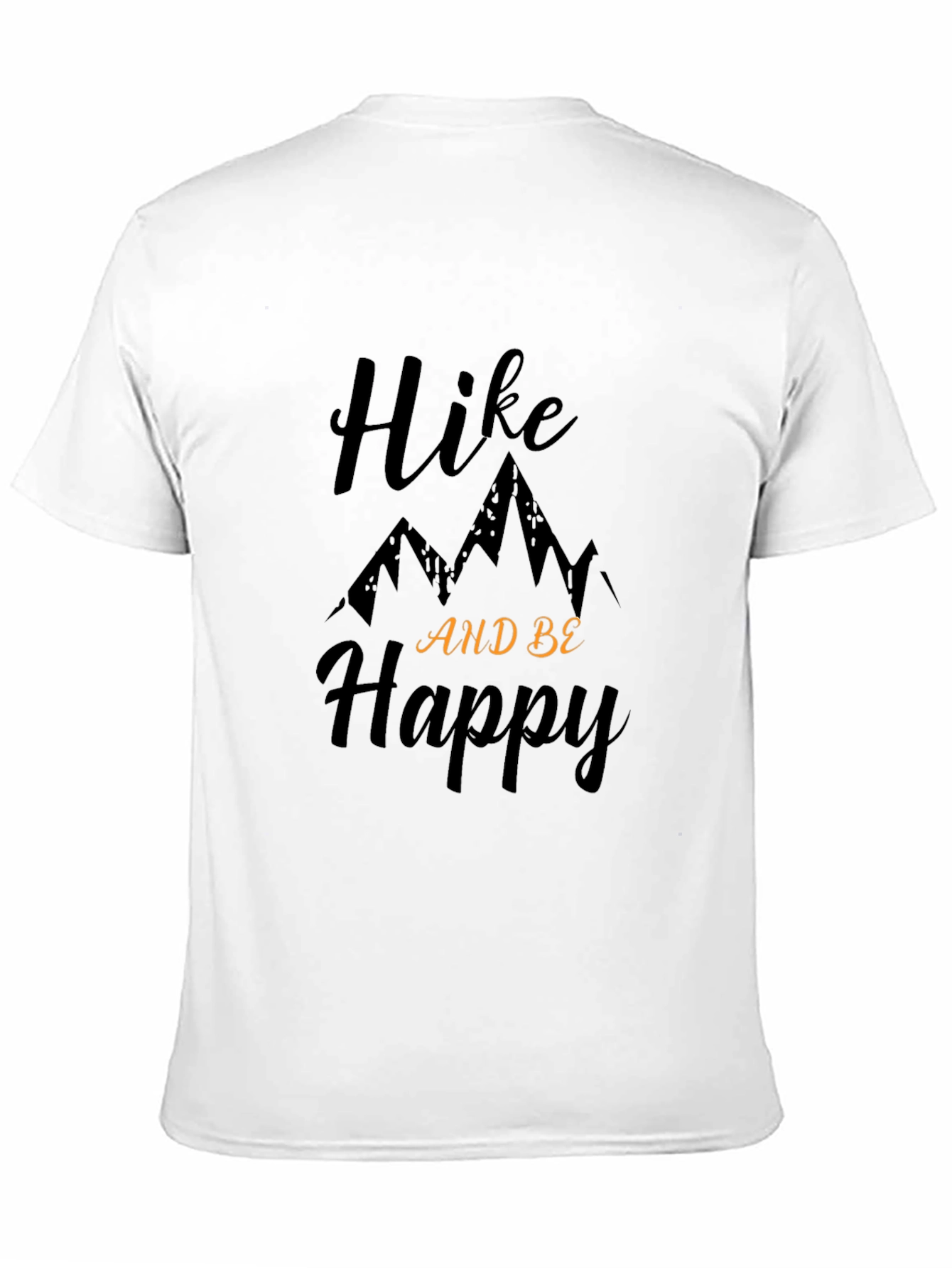 Hike and Be Happy Graphic Tee - Black