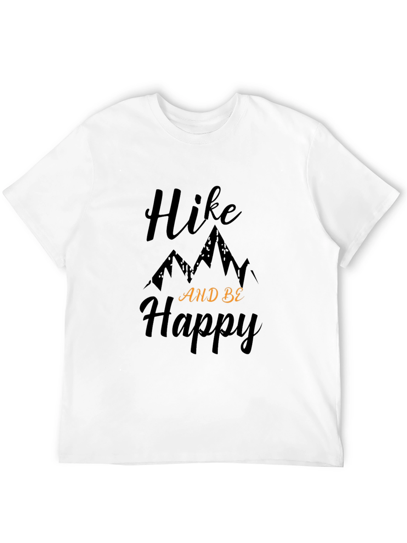 Hike and Be Happy Graphic Tee - Black