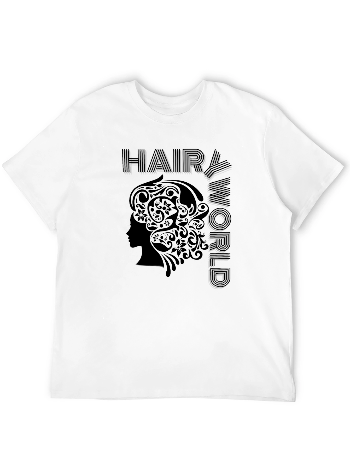 Hairy World Graphic Black T-Shirt