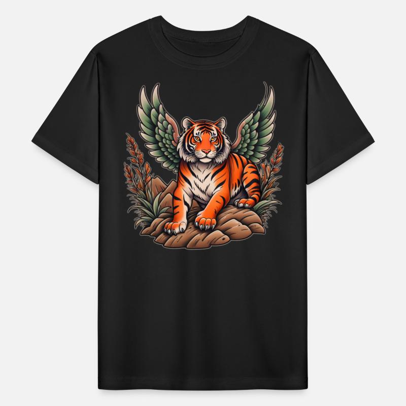 AI Tiger with Wings on Hilltop