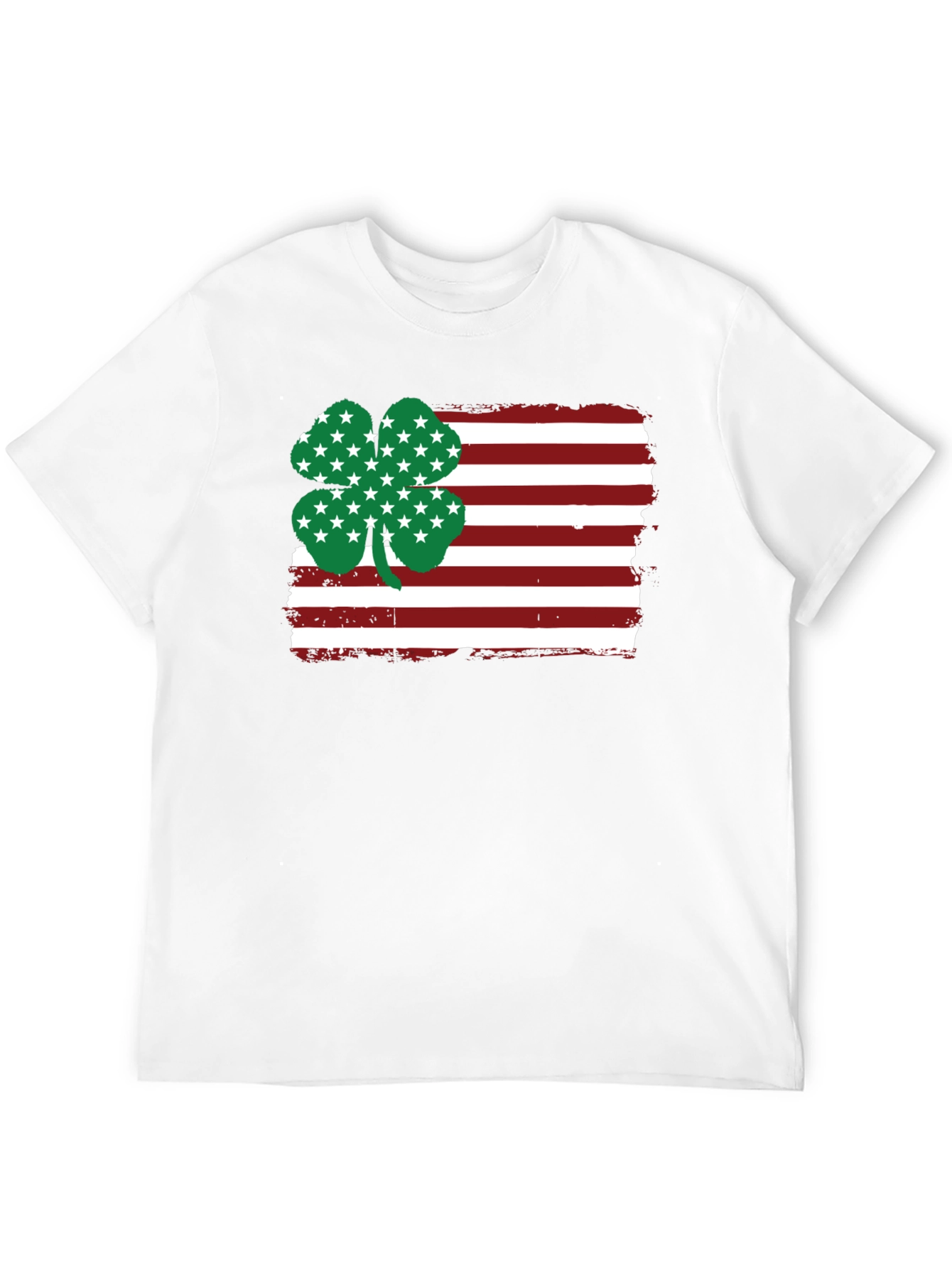St. Patricks American Flag Clover Graphic Tee