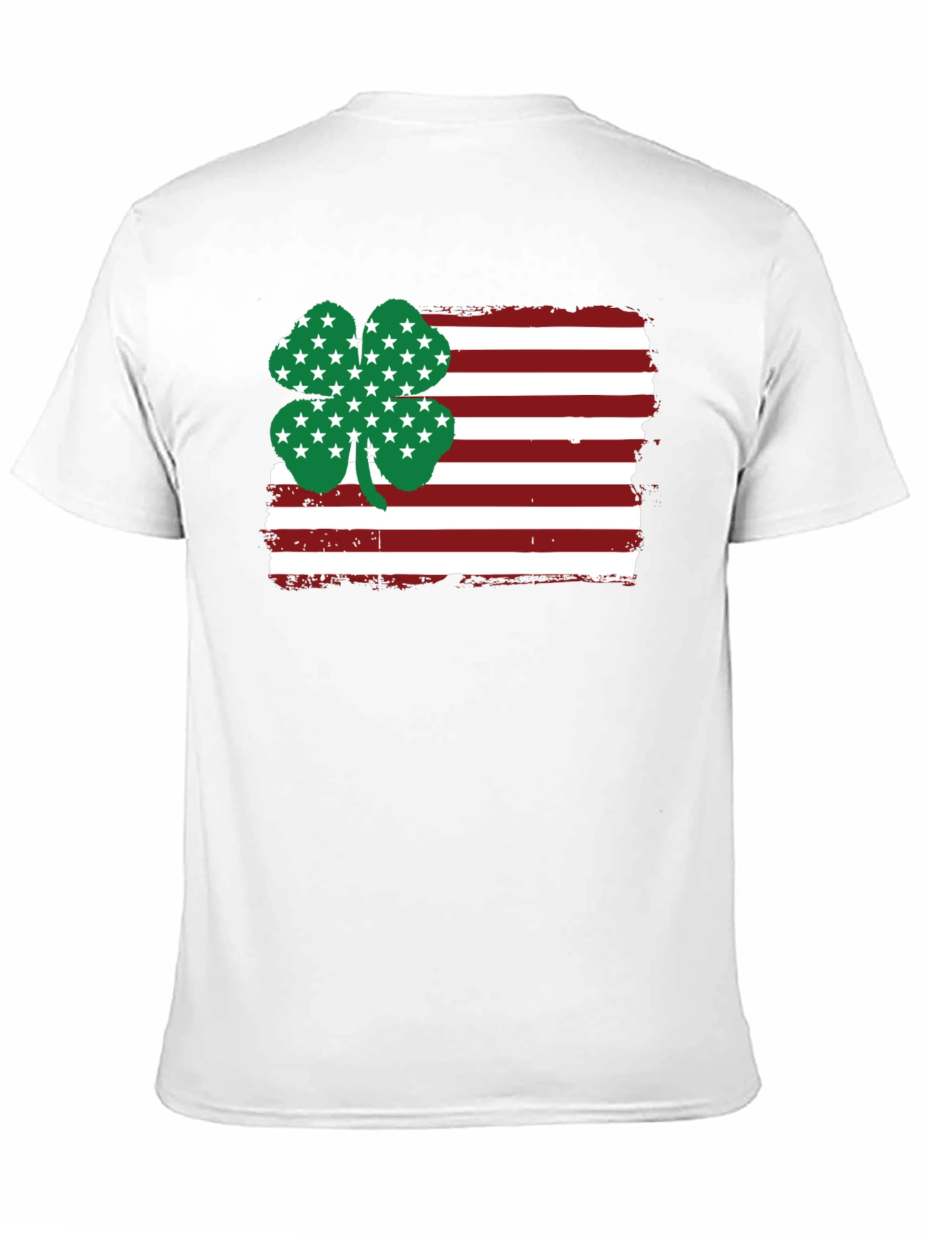 St. Patricks American Flag Clover Graphic Tee
