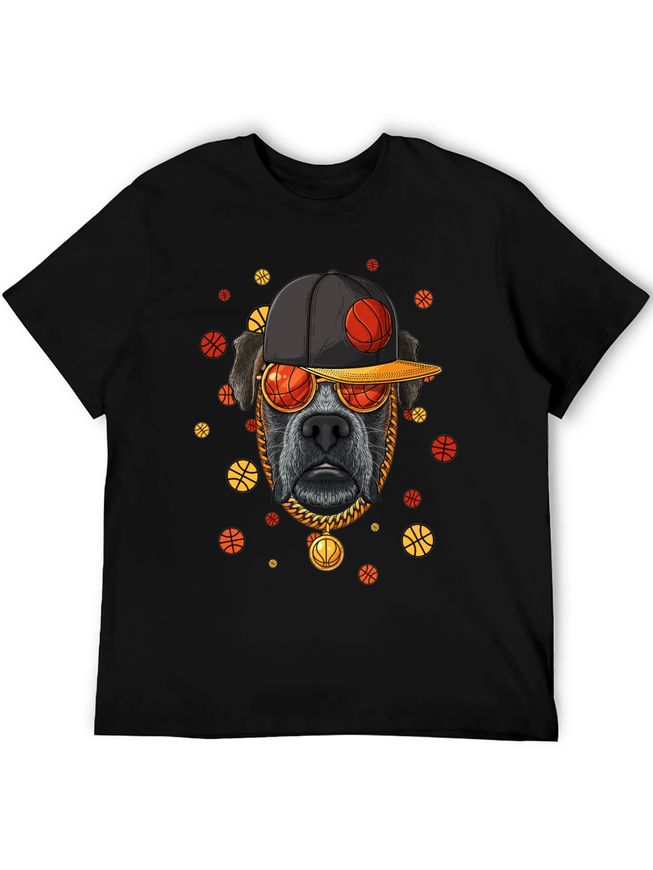 Dog with Basketball Cap T-Shirt