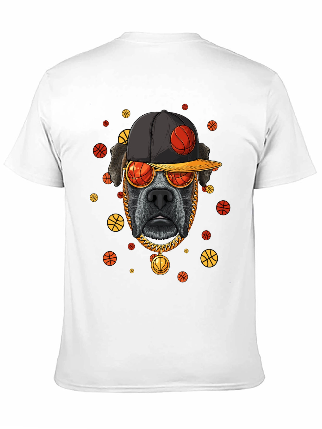 Dog with Basketball Cap T-Shirt