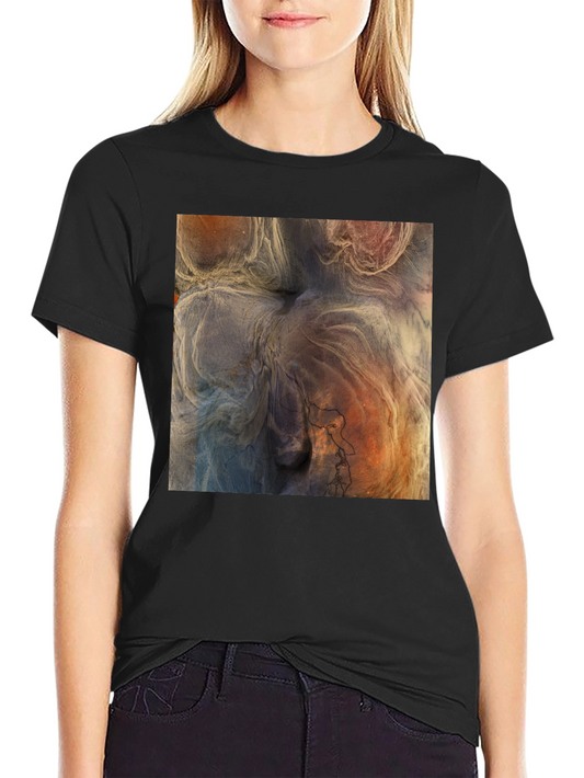 Abstract Art Graphic Tee - Black Casual T-Shirt