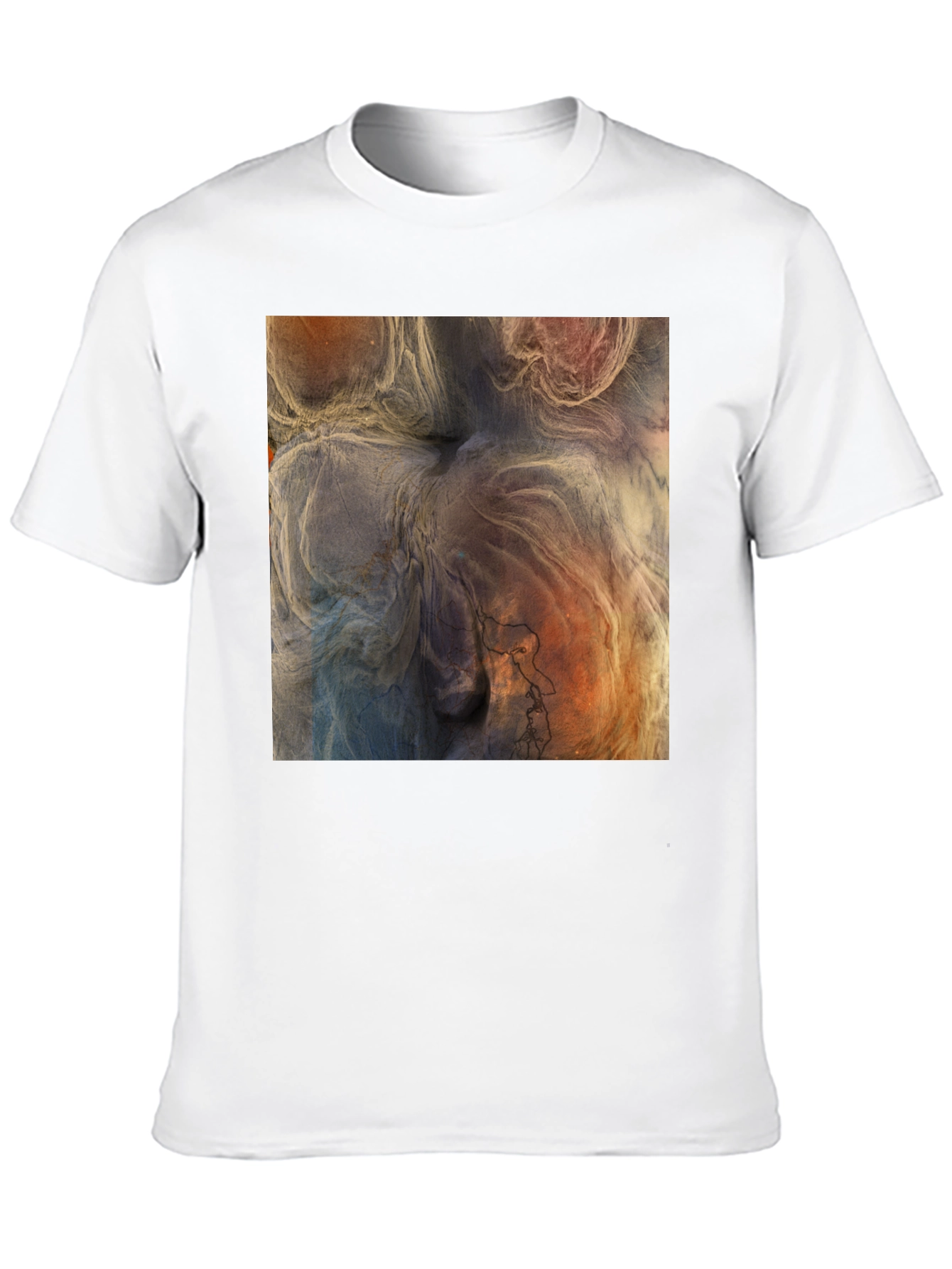 Abstract Art Graphic Tee - Black Casual T-Shirt