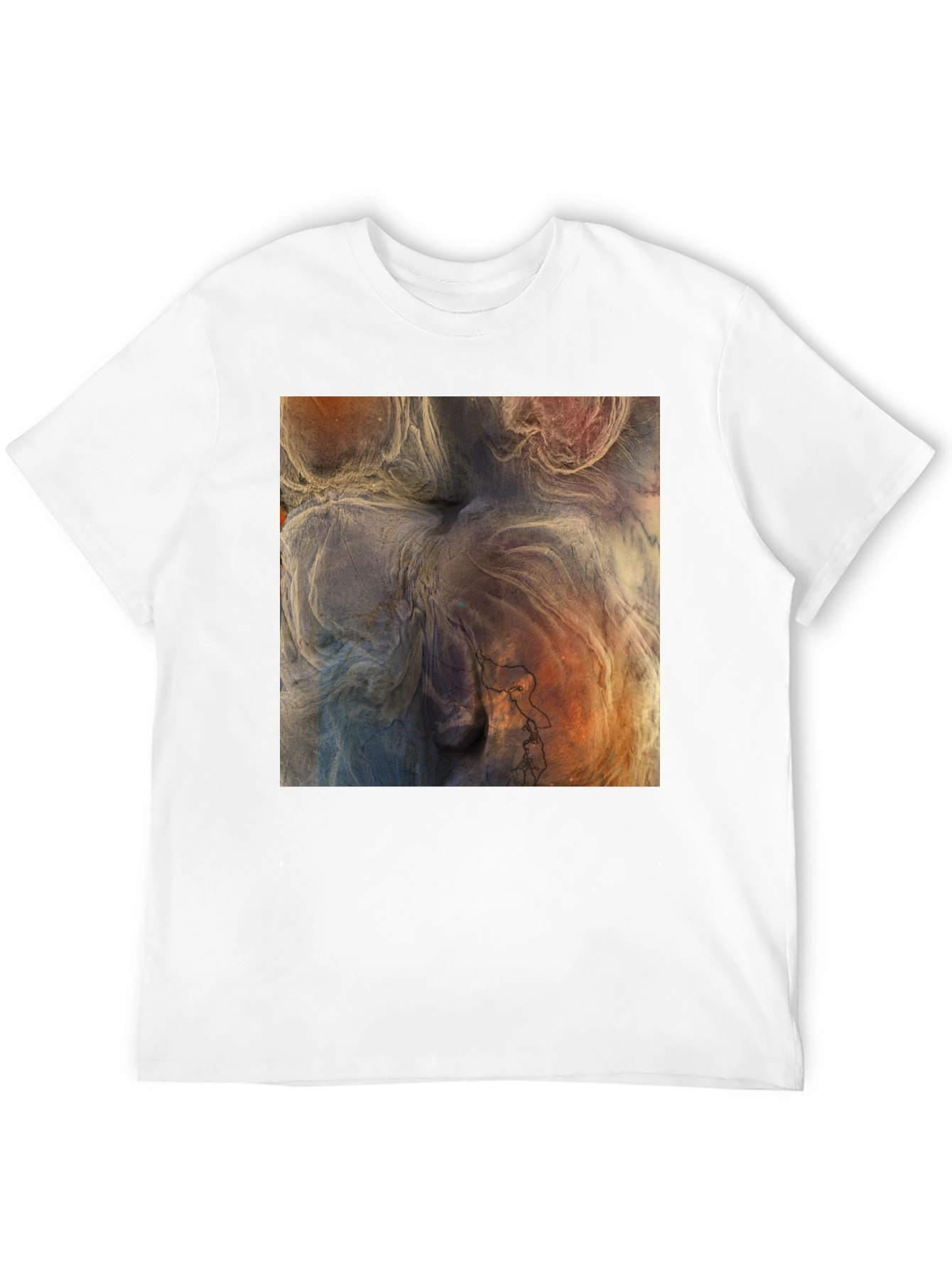 Abstract Art Graphic Tee - Black Casual T-Shirt