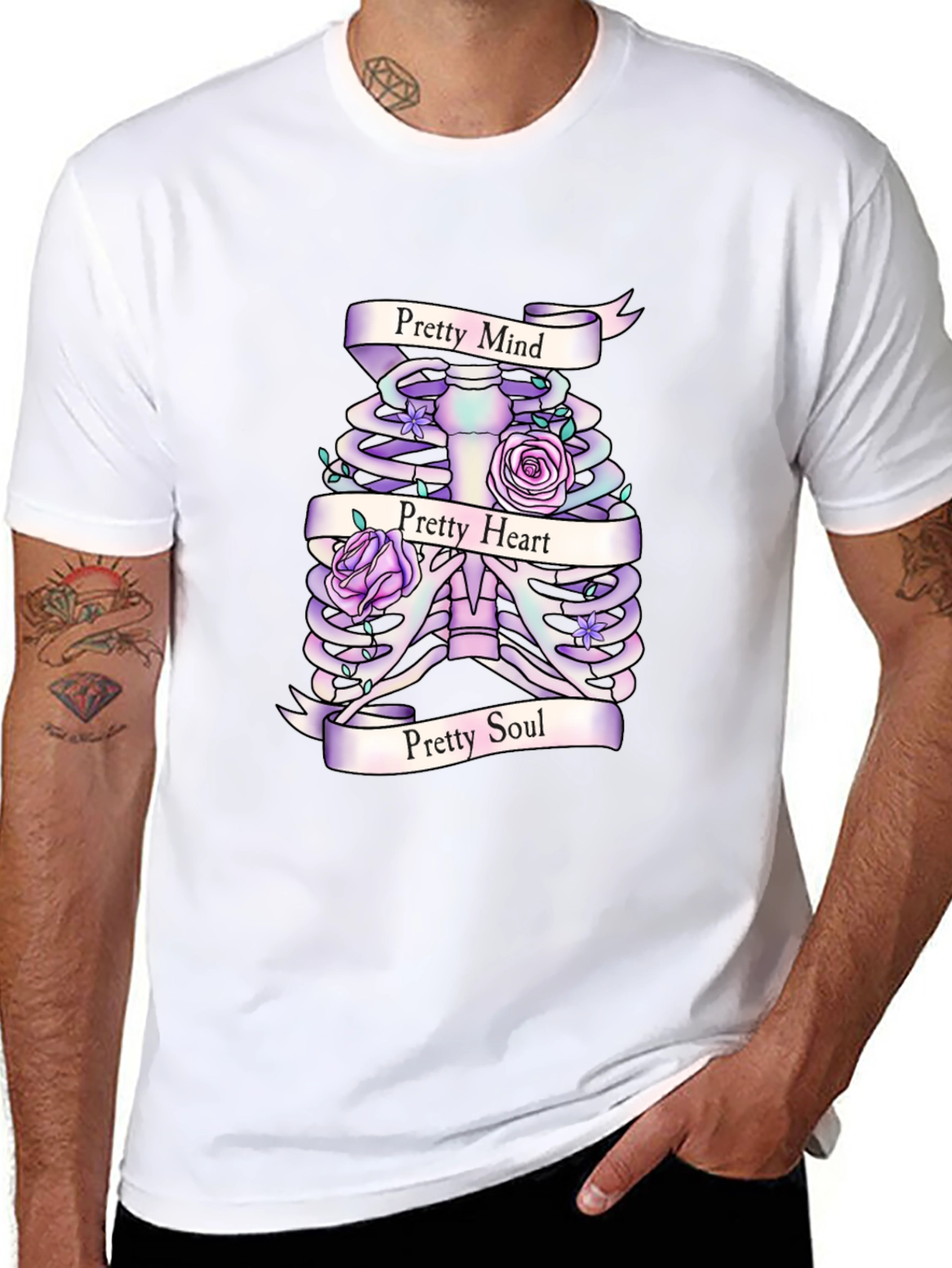 Pretty Mind Heart Soul Ribcage T-Shirt