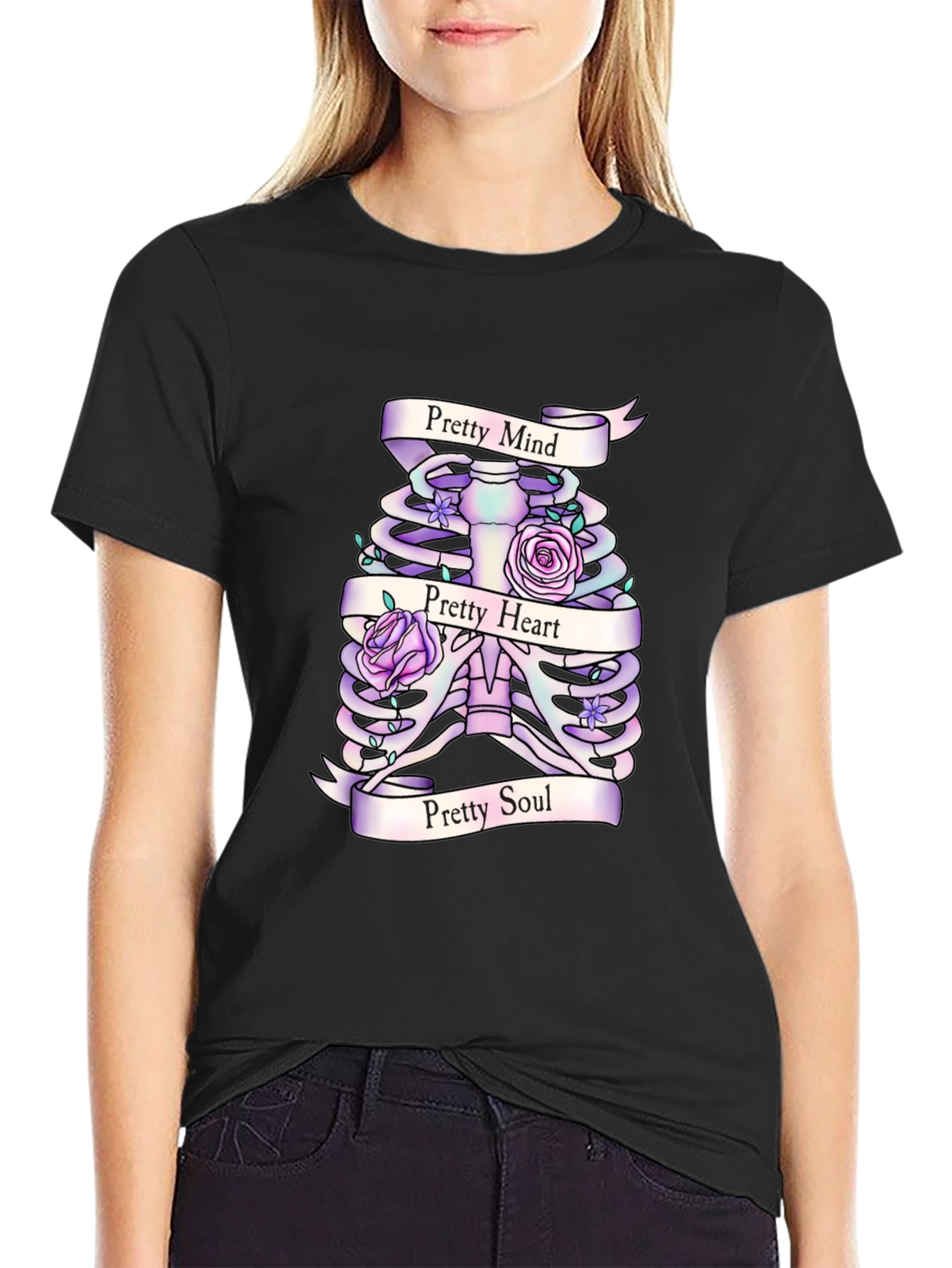 Pretty Mind Heart Soul Ribcage T-Shirt