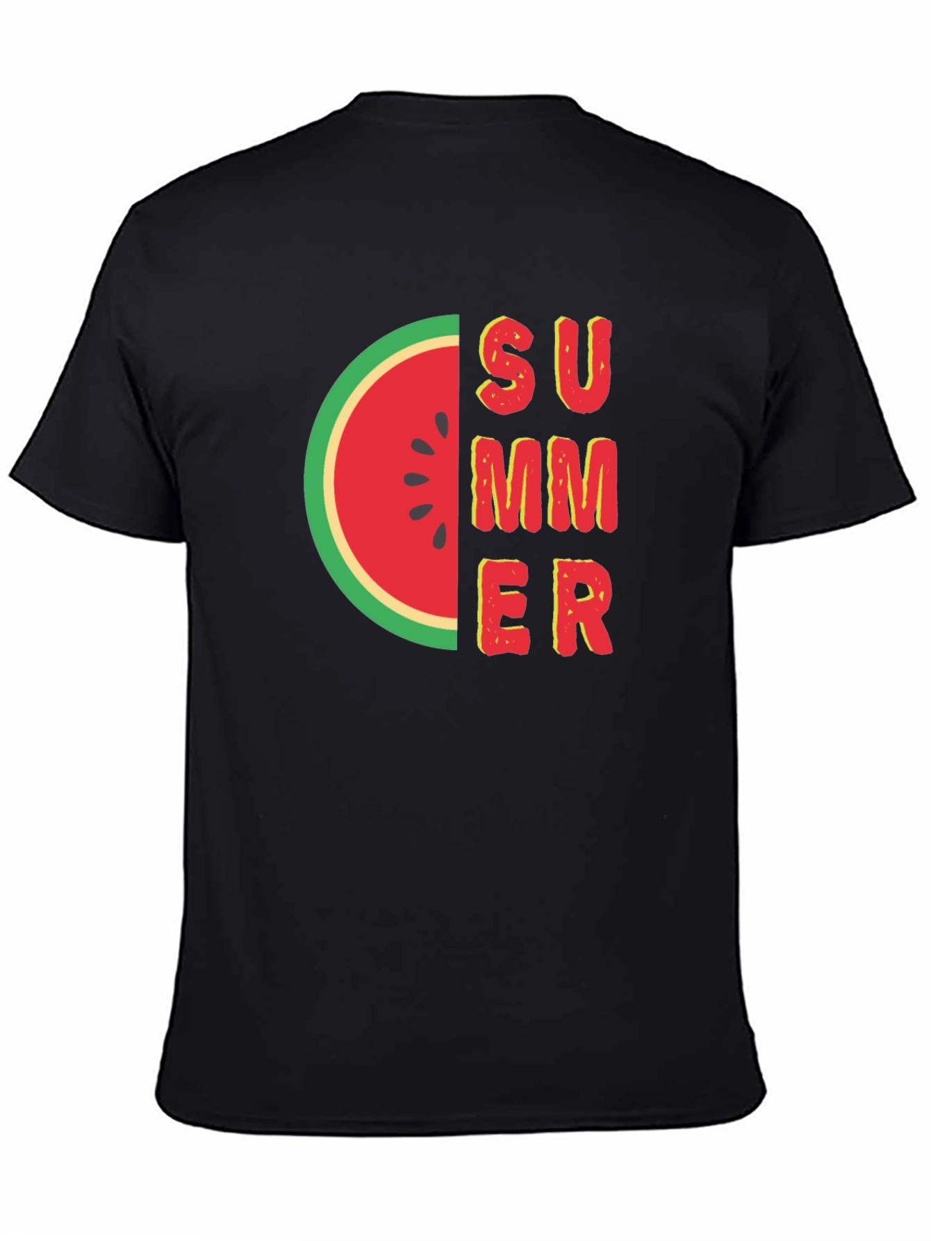 Summer Watermelon Graphic Tee - Black