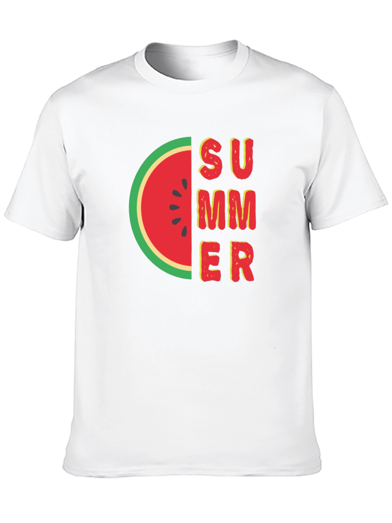 Summer Watermelon Graphic Tee - Black