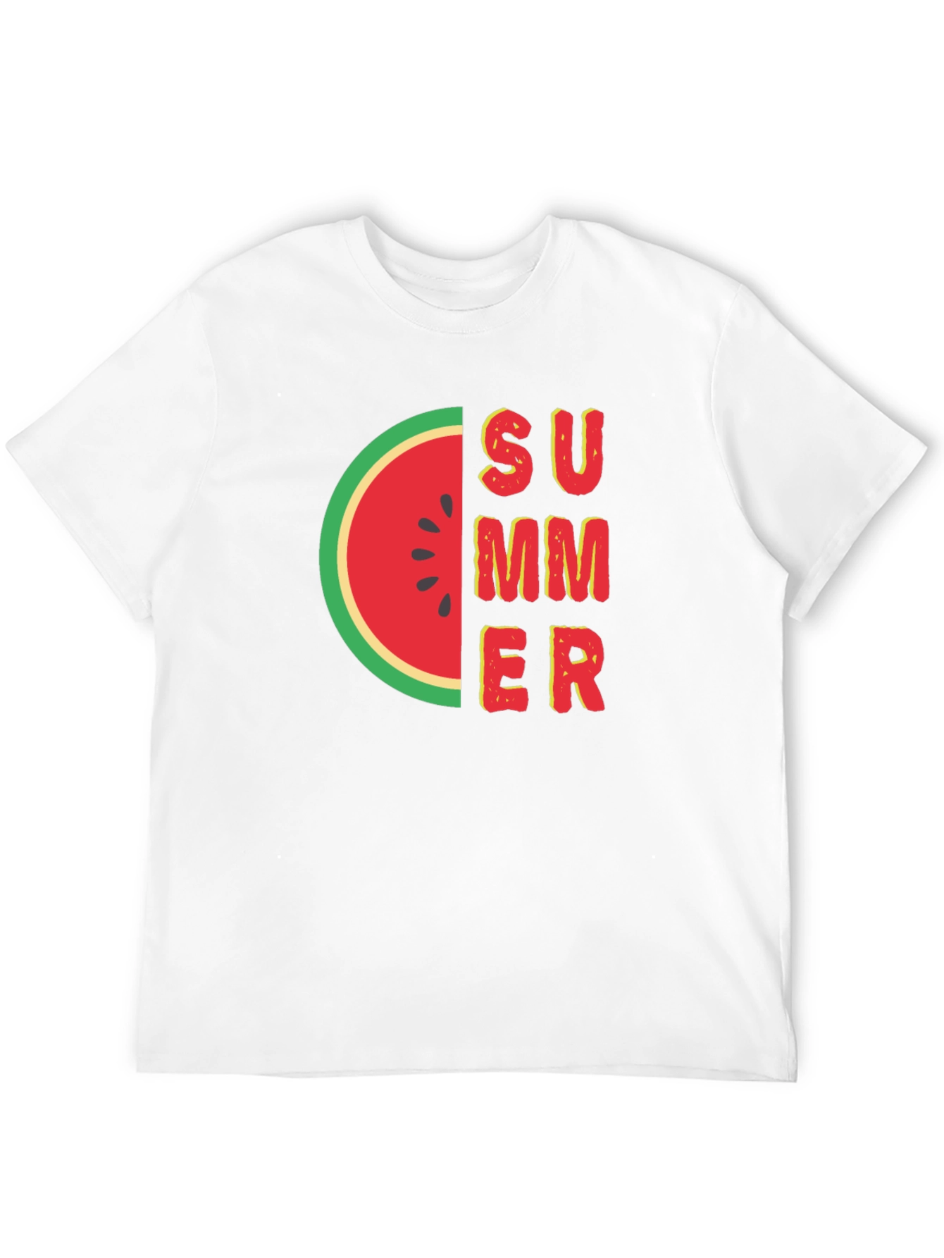 Summer Watermelon Graphic Tee - Black