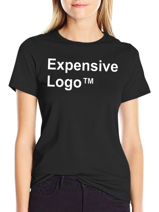 Expensive Logo Black T-Shirt - Trendy Tee