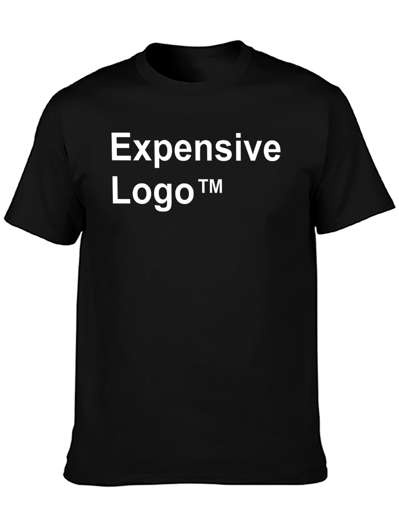 Expensive Logo Black T-Shirt - Trendy Tee