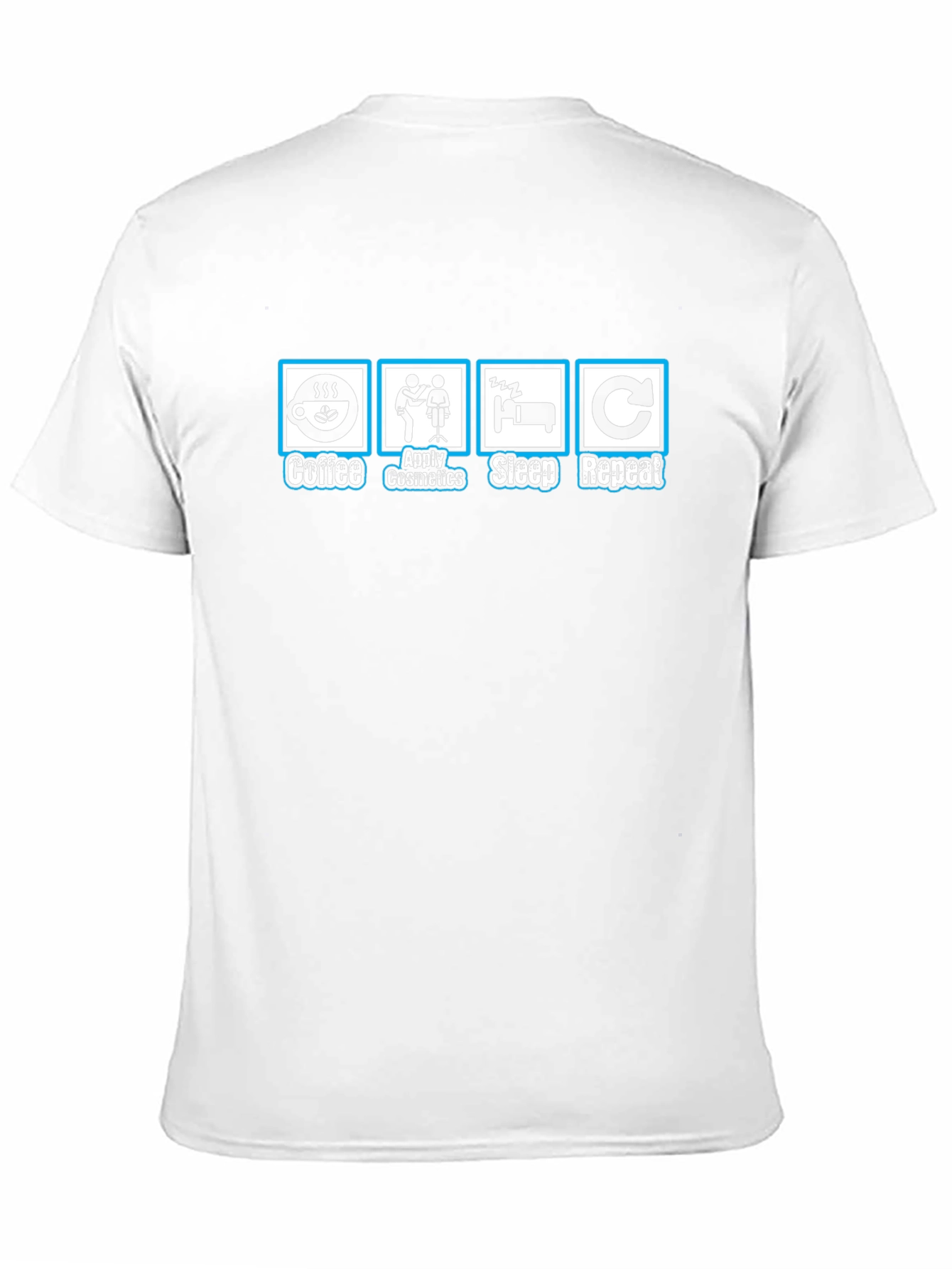 Coffee Cosmetics Sleep Repeat T-Shirt