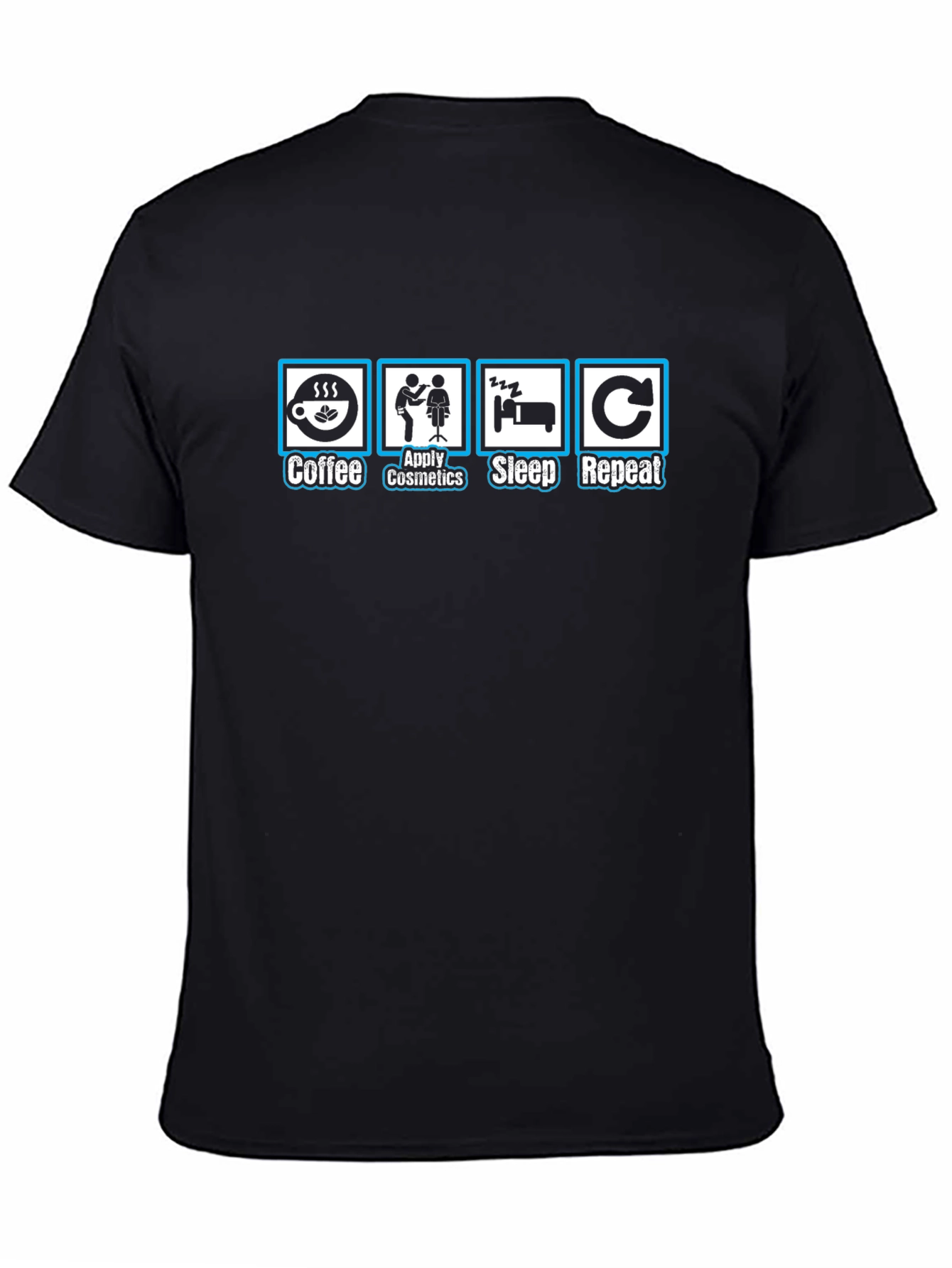 Coffee Cosmetics Sleep Repeat T-Shirt