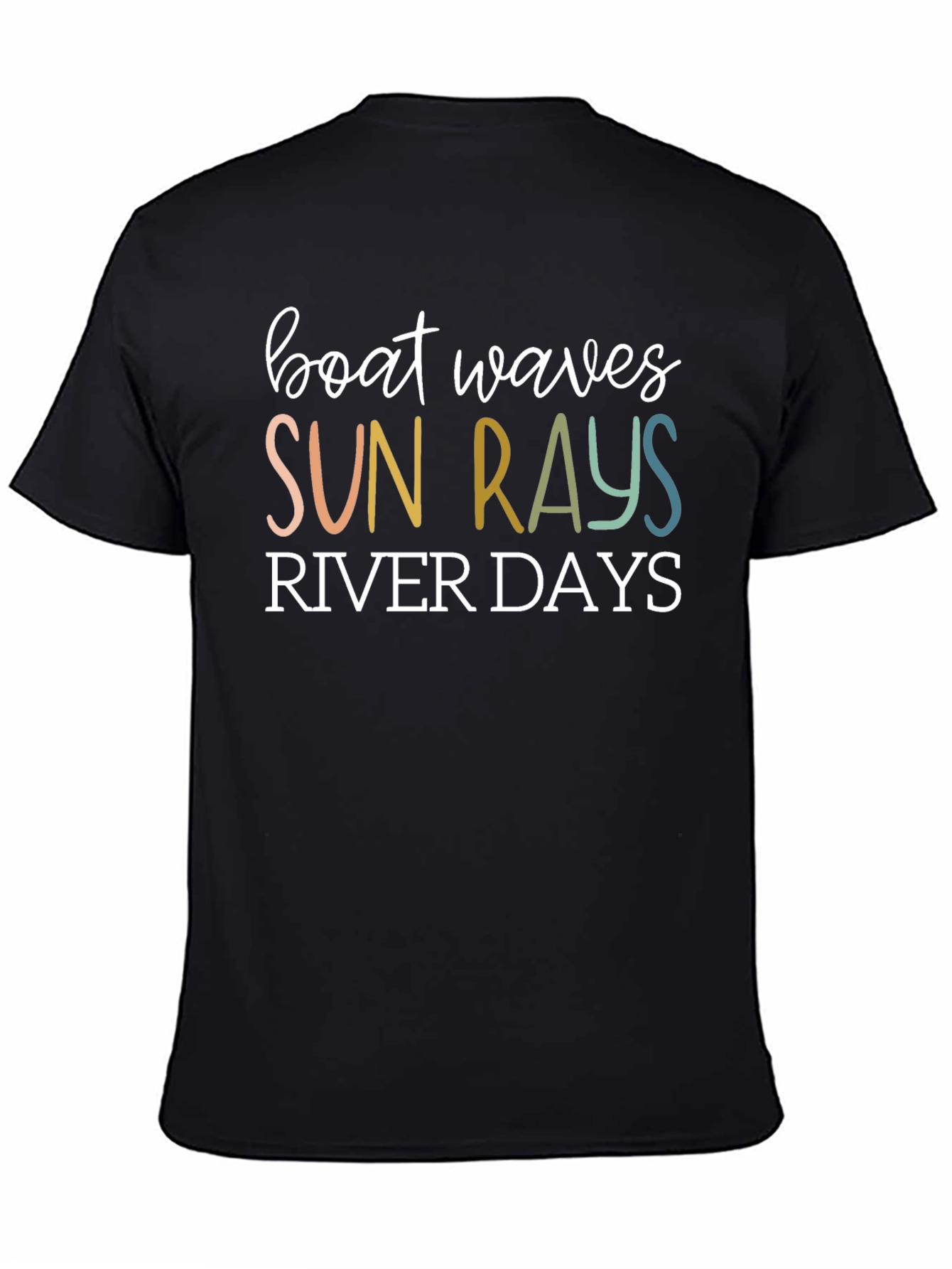 Boat Waves Sun Rays River Days T-Shirt