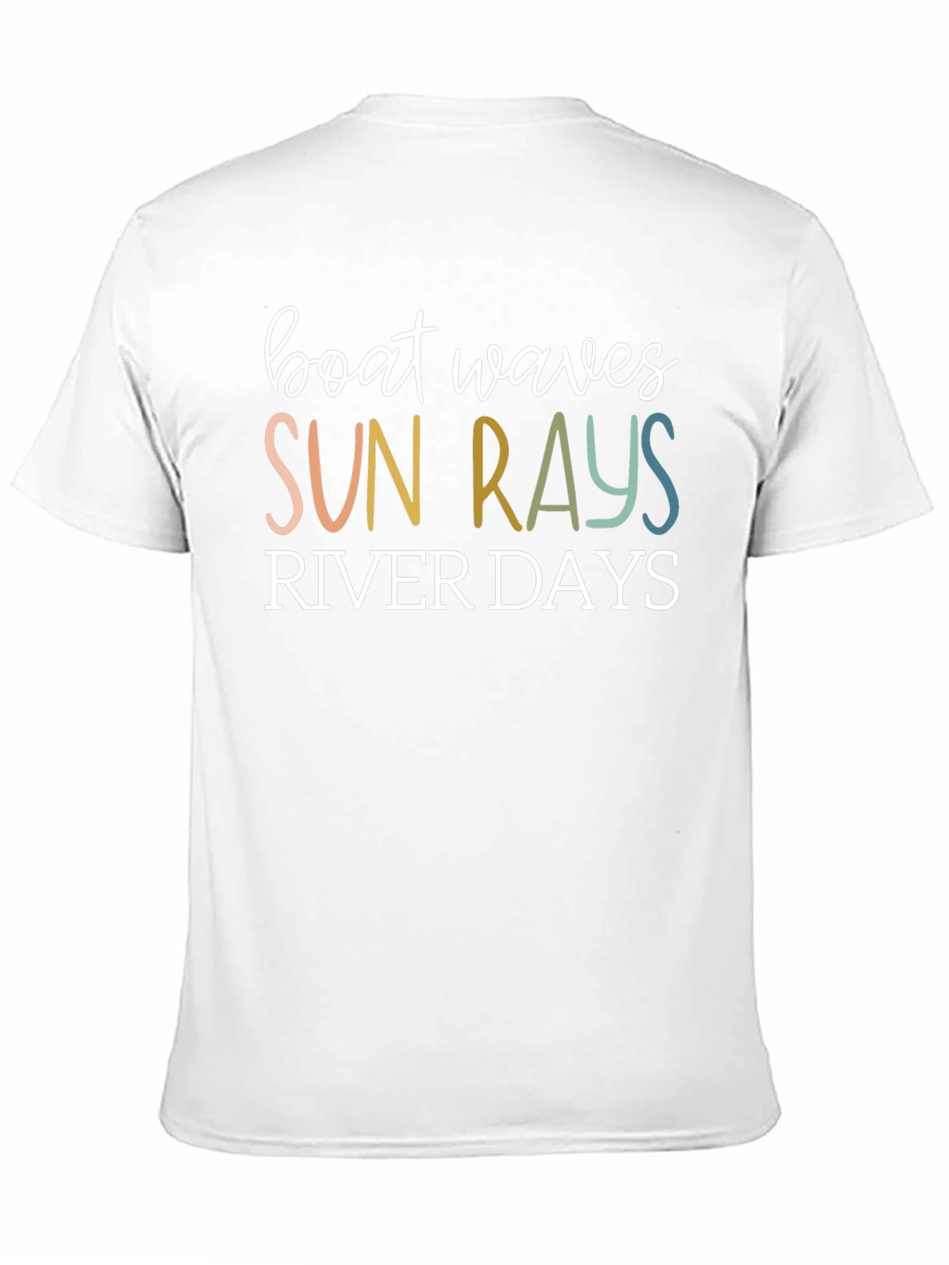 Boat Waves Sun Rays River Days T-Shirt