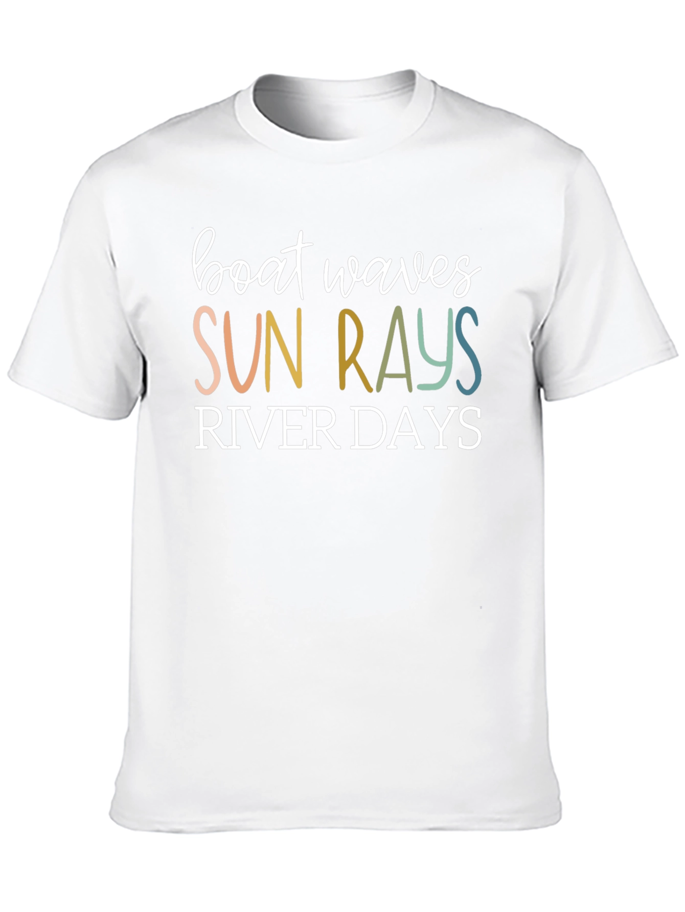 Boat Waves Sun Rays River Days T-Shirt