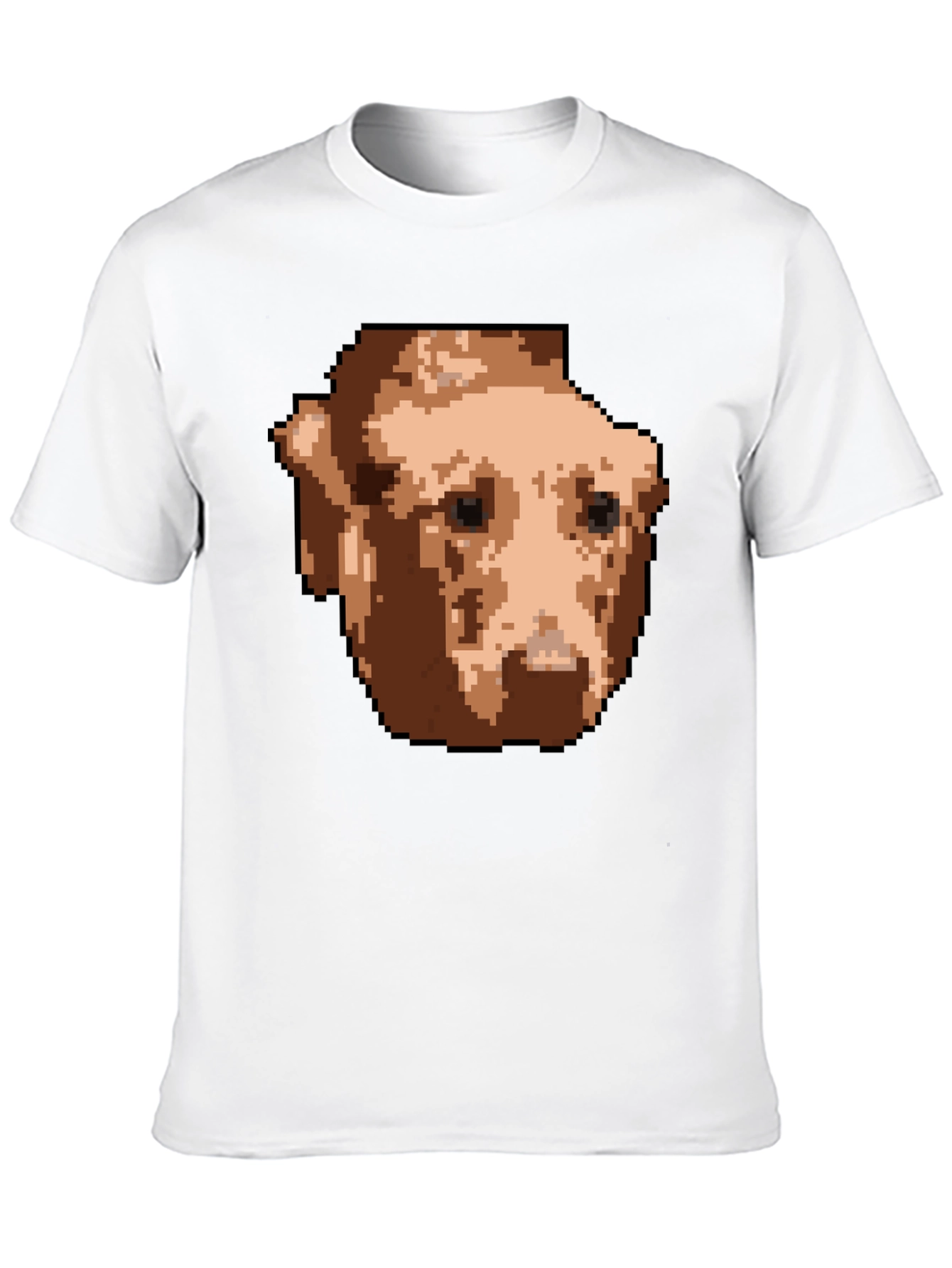 Pixelated Dog Graphic T-Shirt - Black