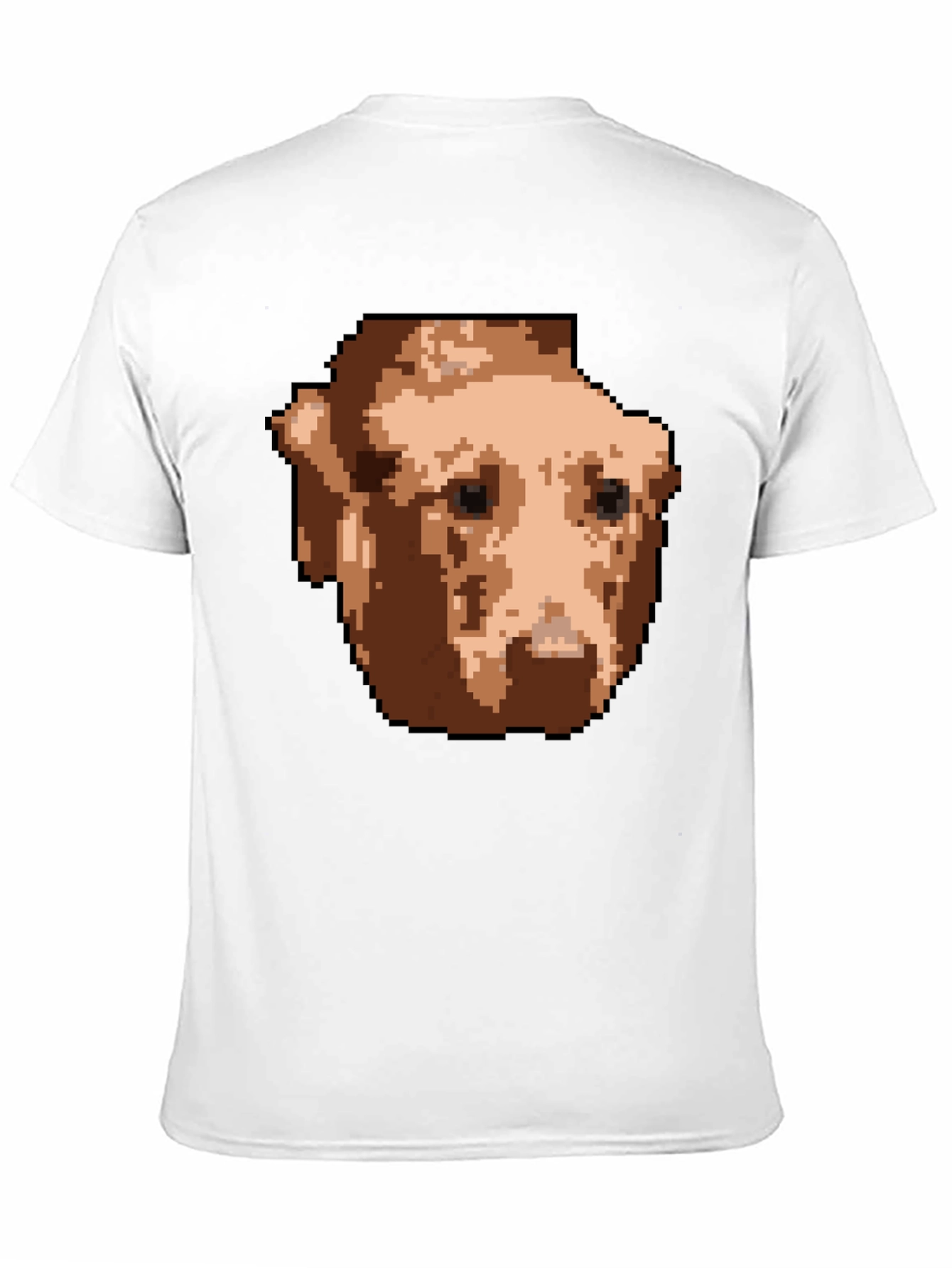 Pixelated Dog Graphic T-Shirt - Black