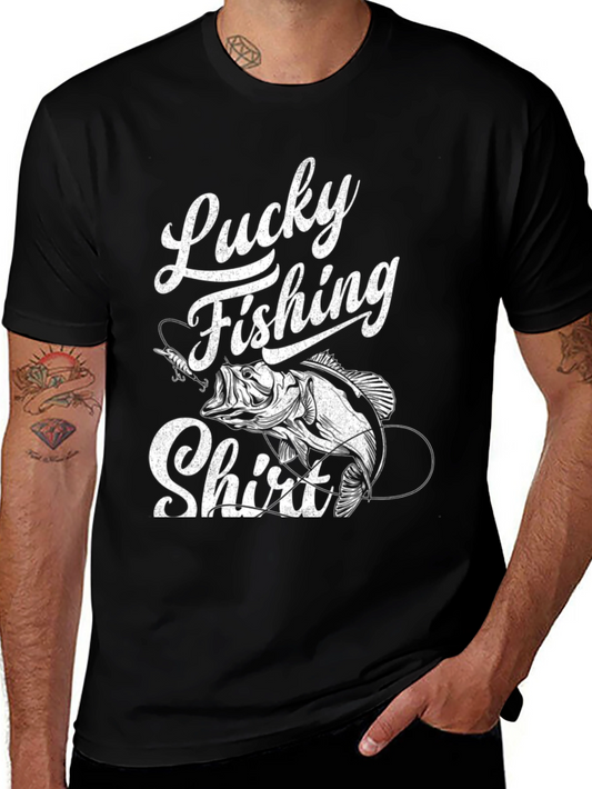 Lucky Fishing Shirt - Bass Graphic Tee