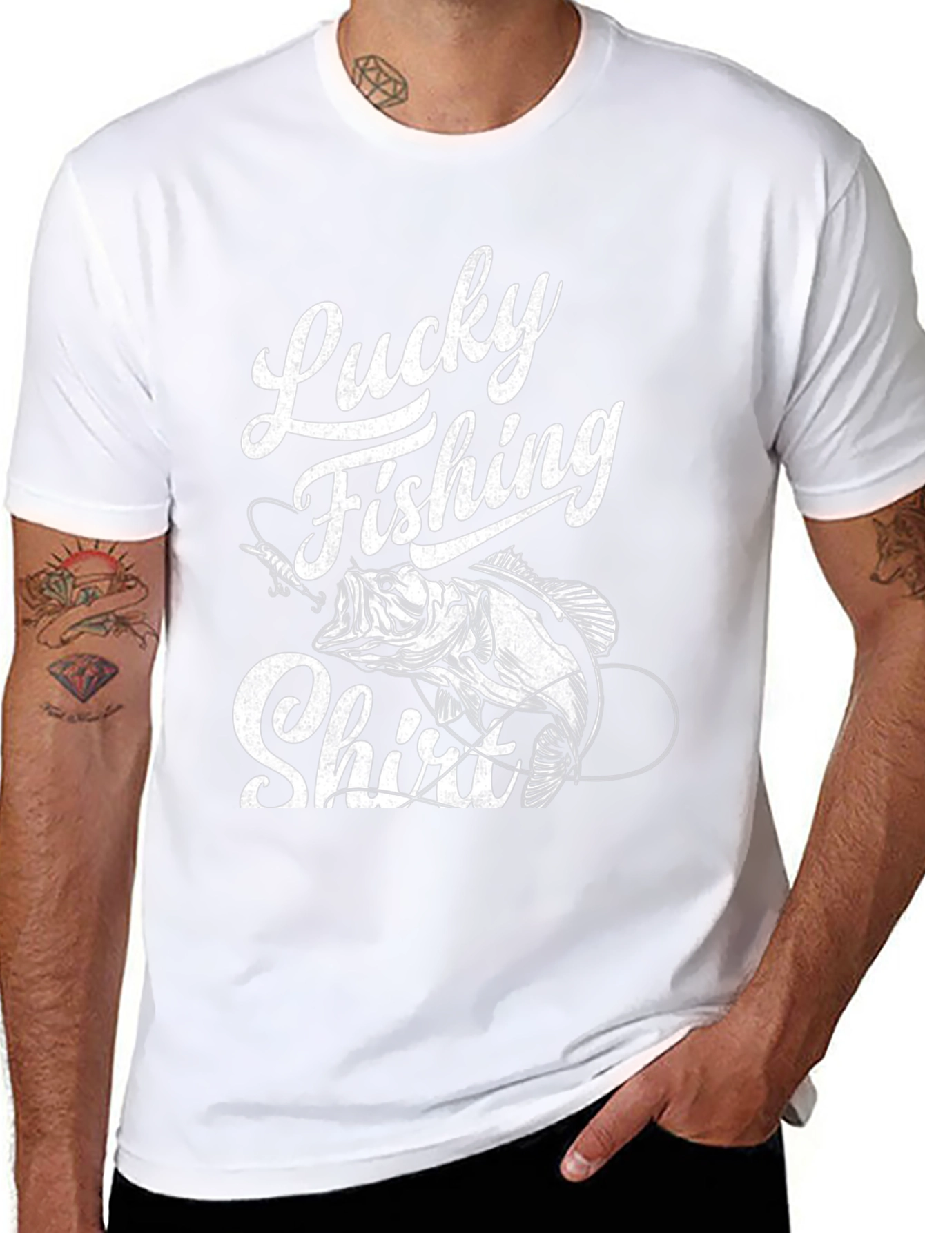 Lucky Fishing Shirt - Bass Graphic Tee