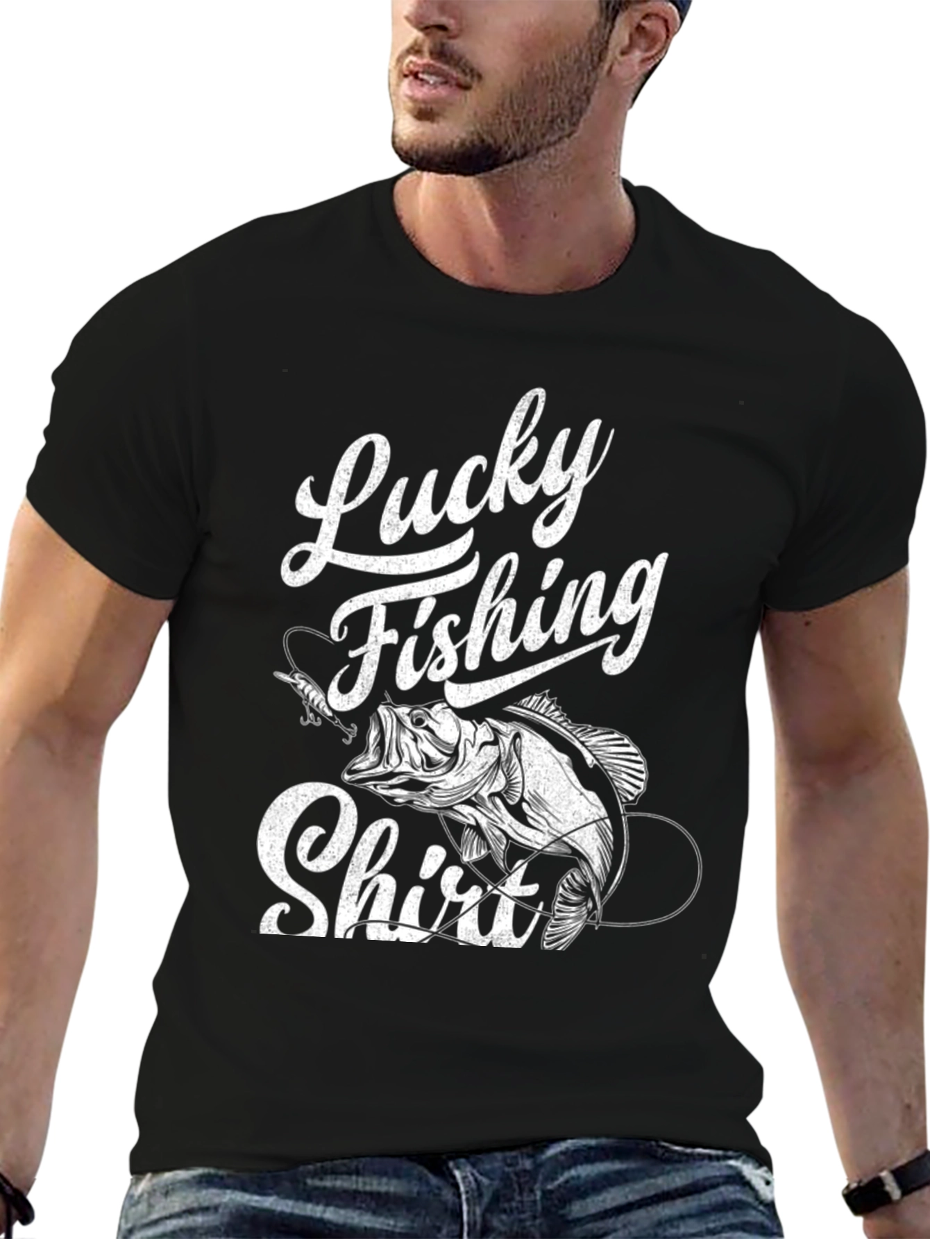 Lucky Fishing Shirt - Bass Graphic Tee