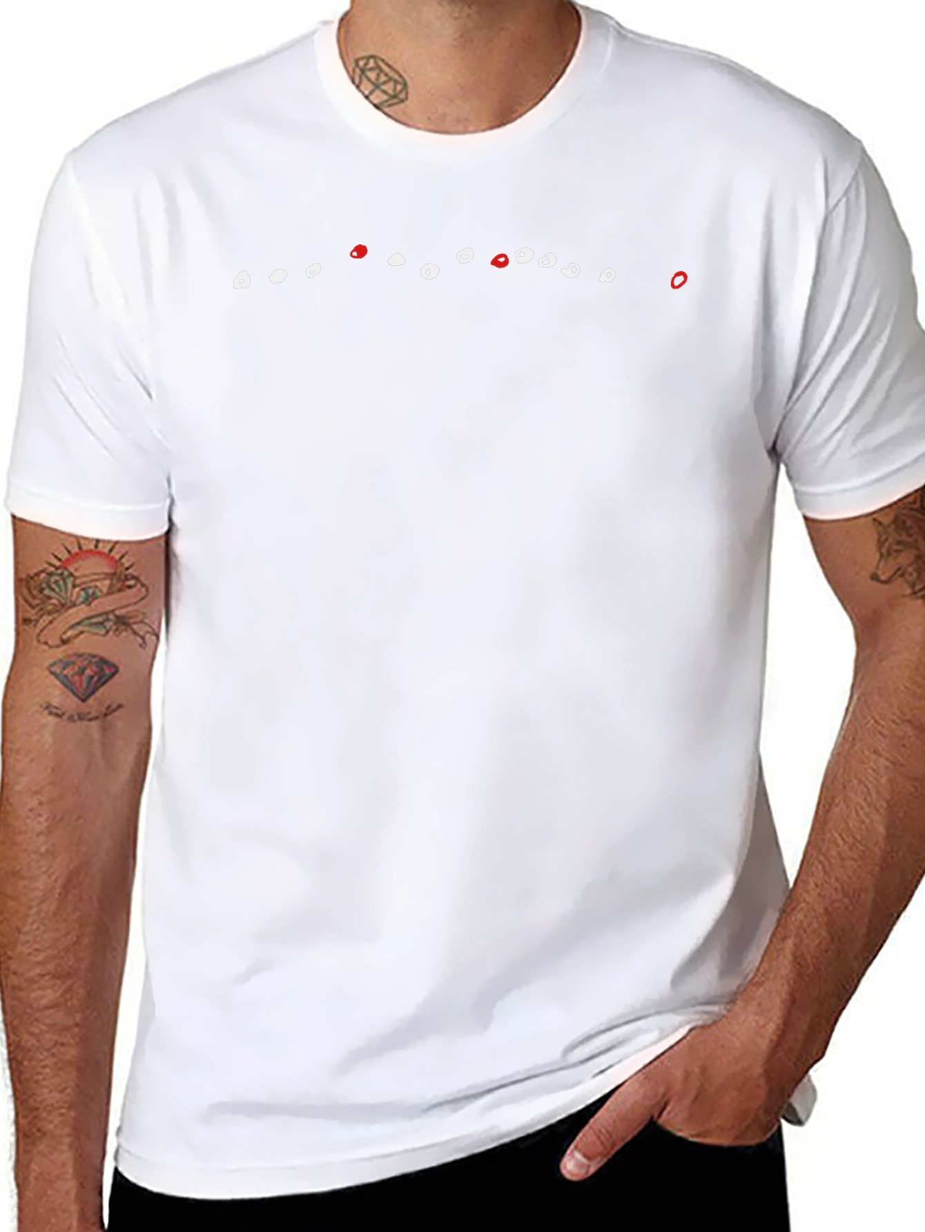Abstract Dot Pattern Black T-Shirt