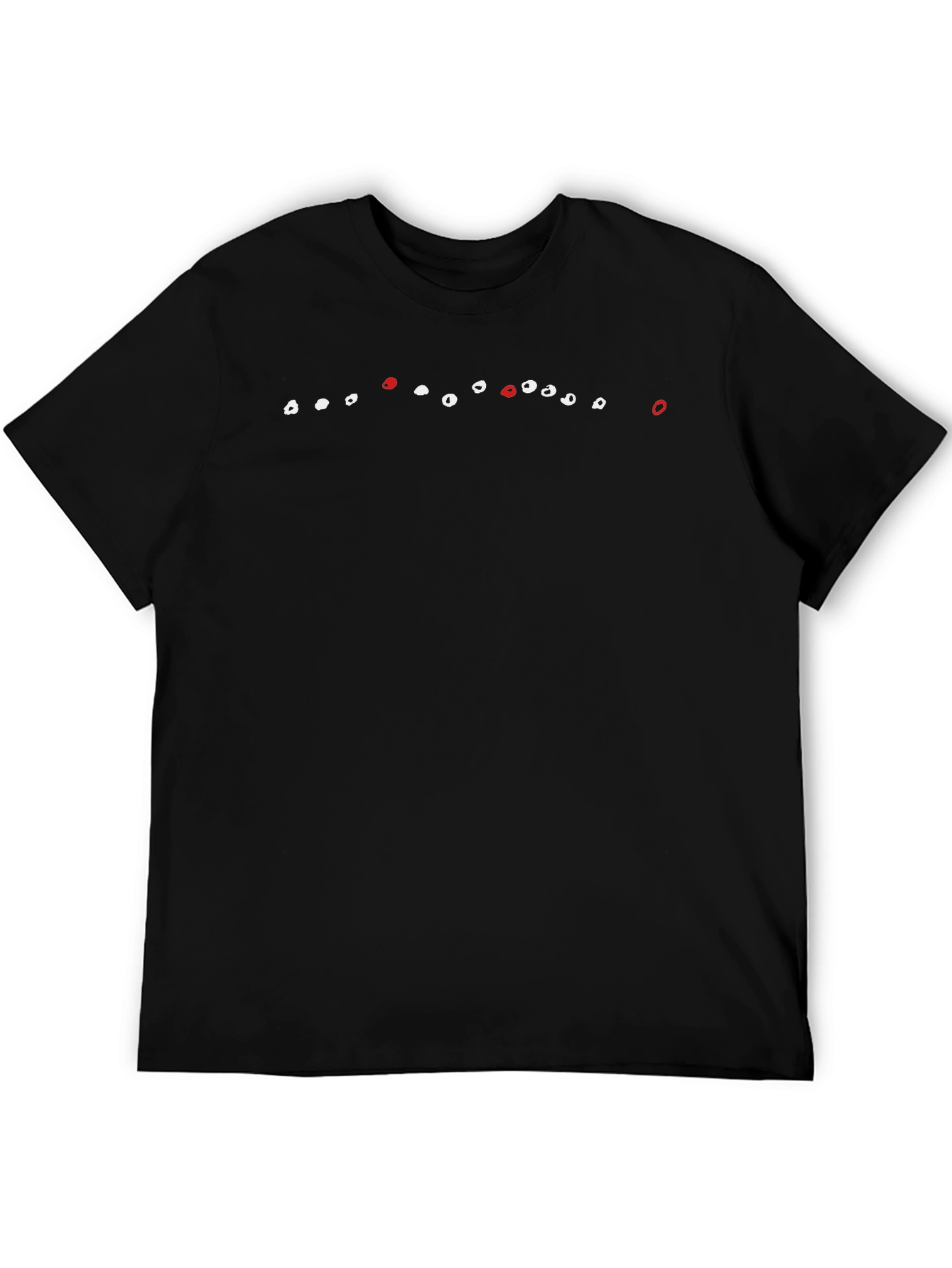 Abstract Dot Pattern Black T-Shirt
