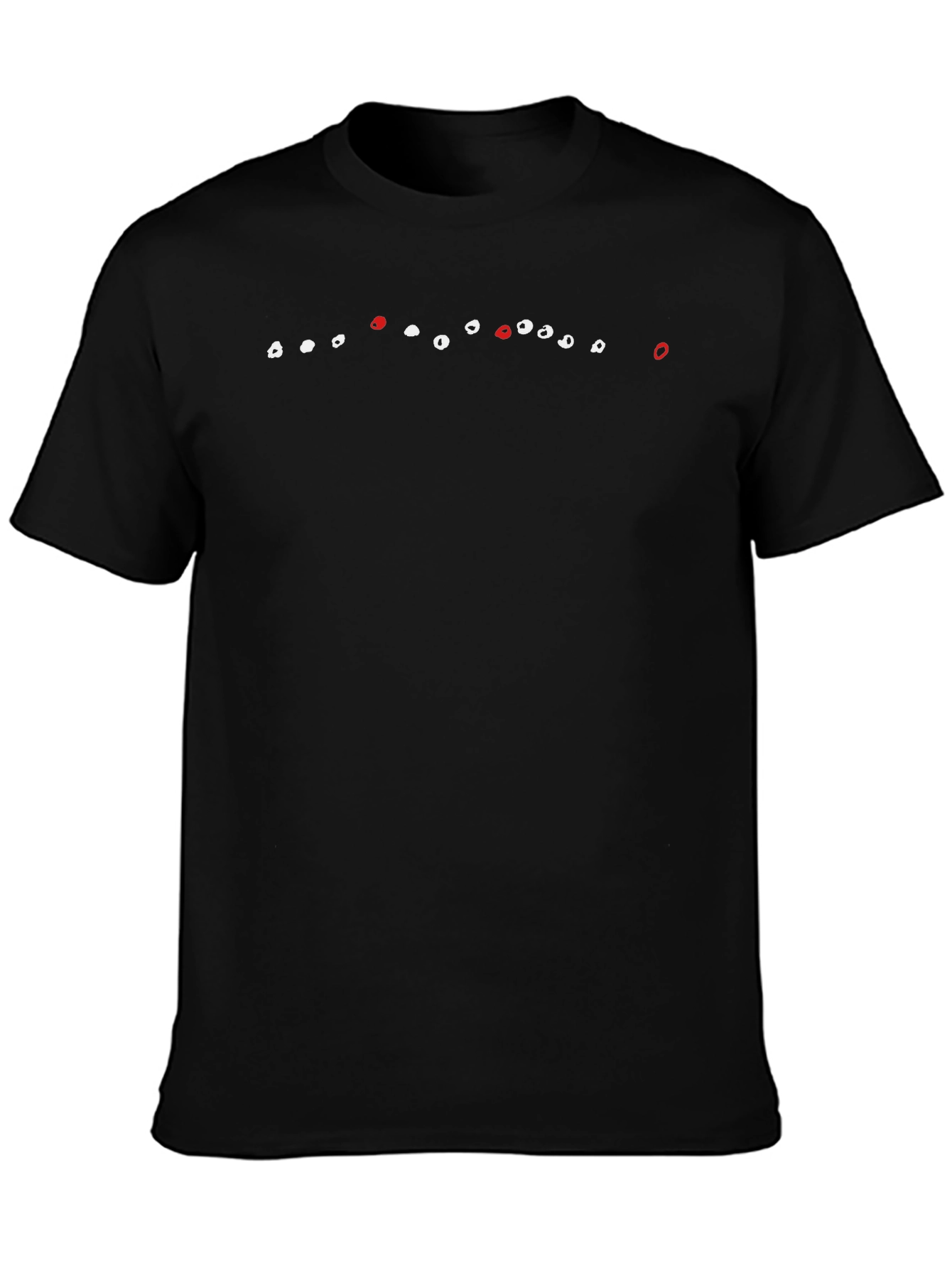 Abstract Dot Pattern Black T-Shirt