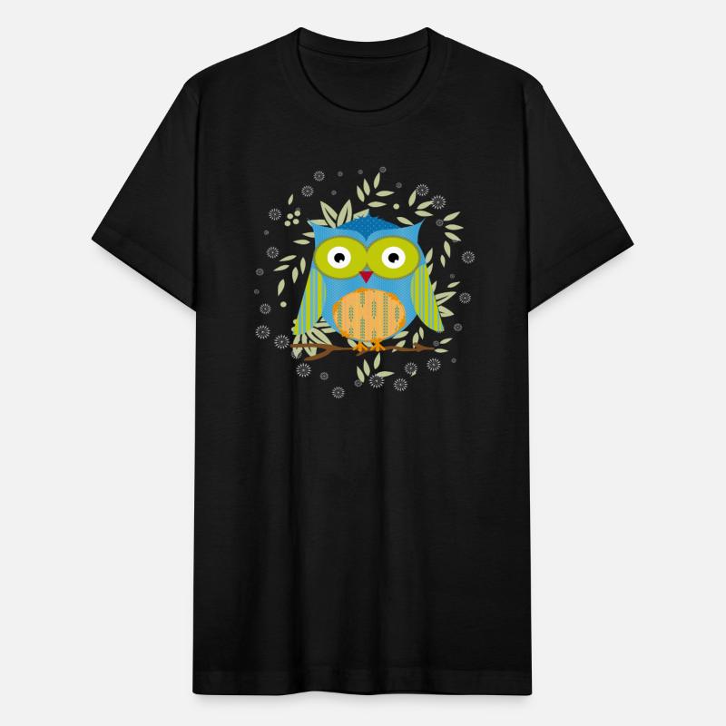 Artfully designed owl with a patchwork pattern