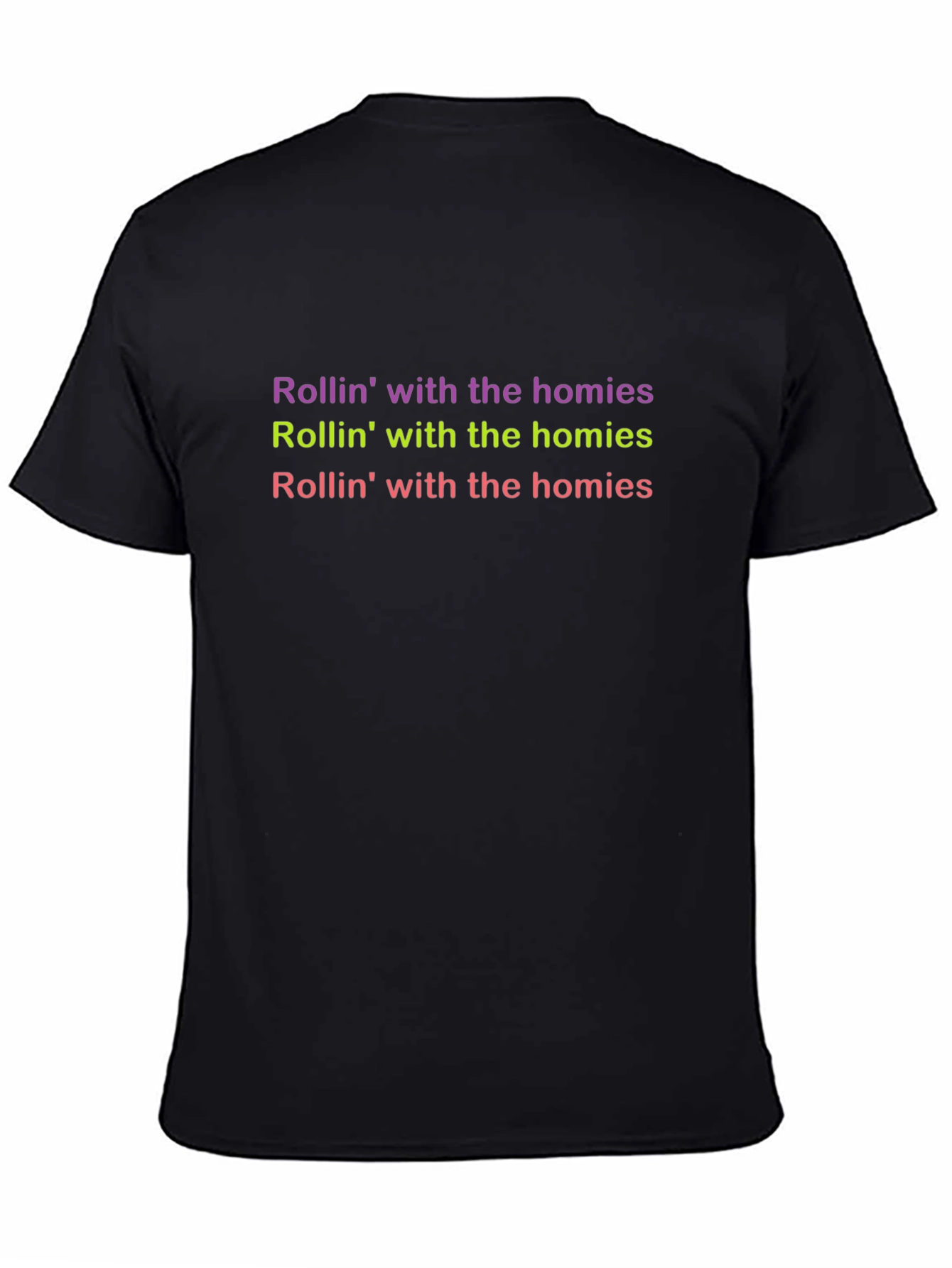 Rollin with the Homies Graphic Tee - Black