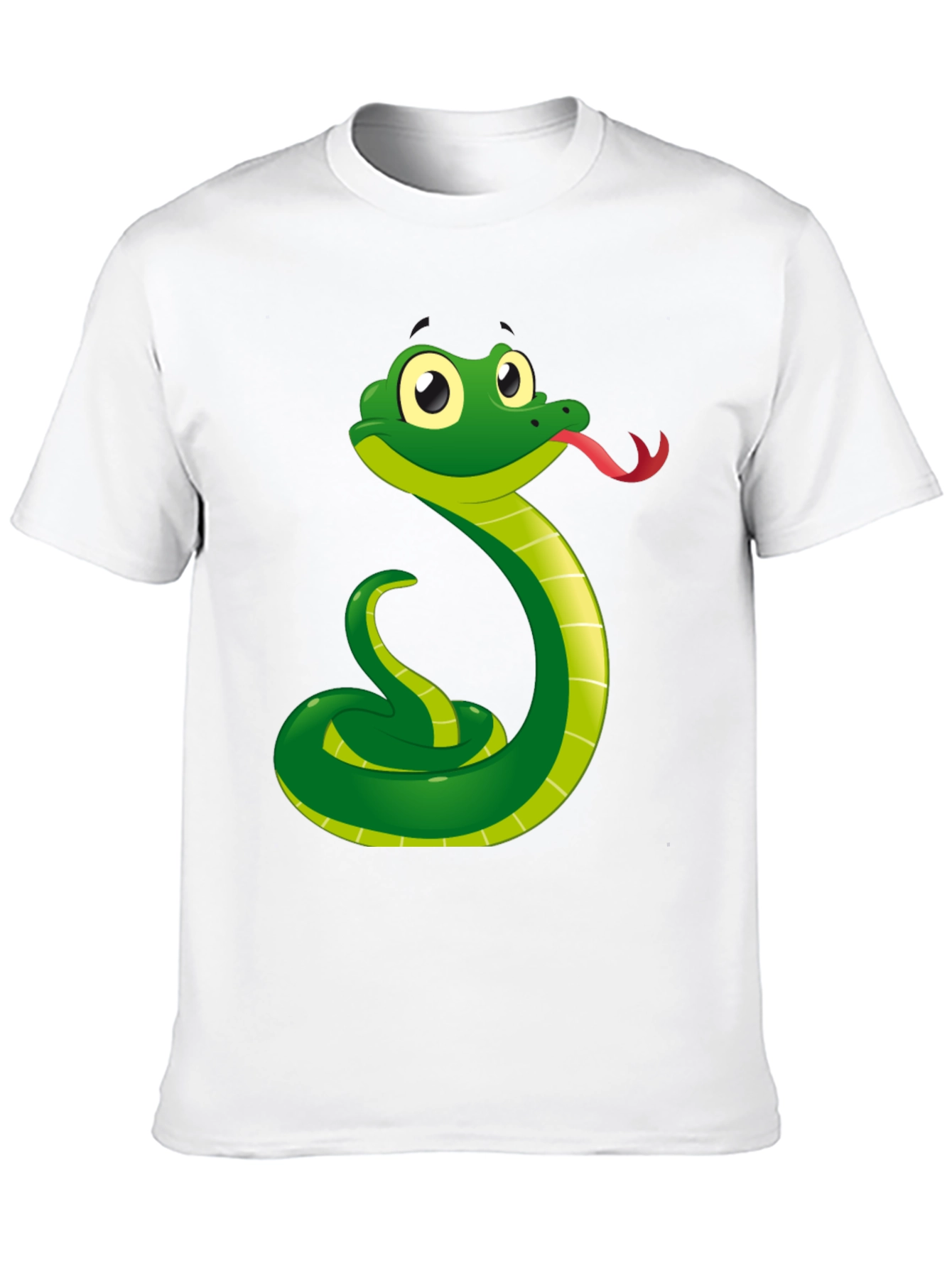 Snake Graphic Tee - Black Cotton T-Shirt