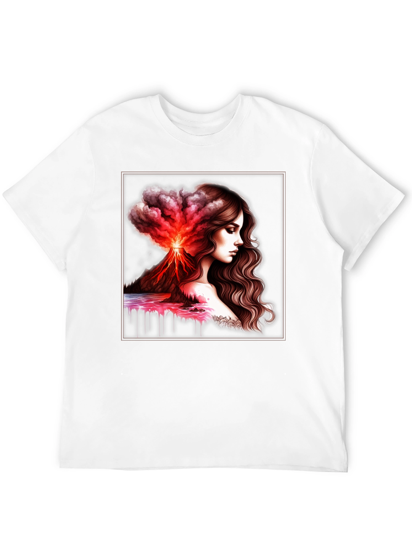 Volcano Goddess Graphic Black T-Shirt