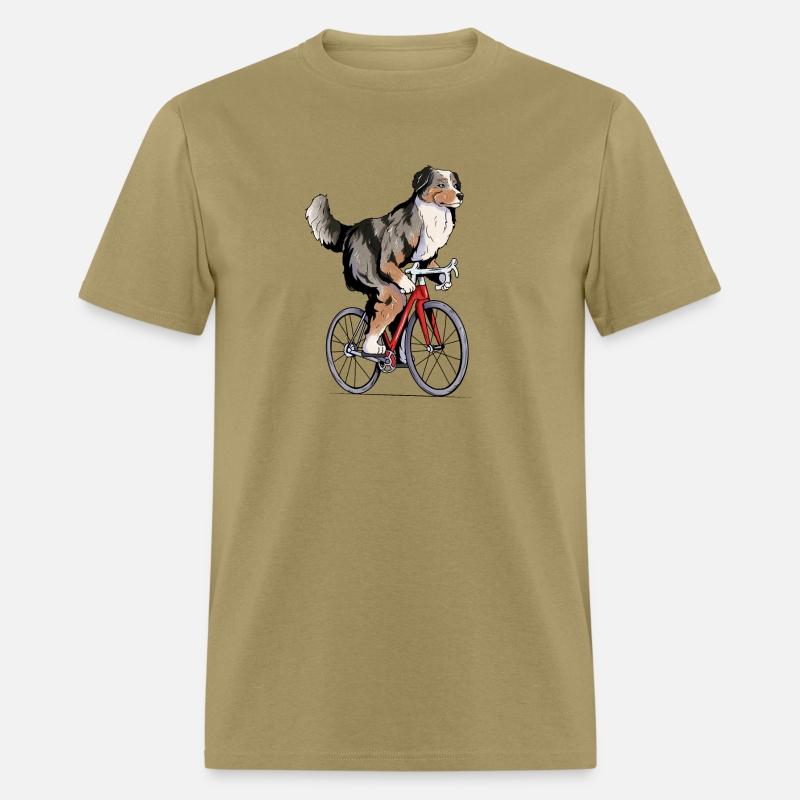 Aussie Riding Bicycle Cute Biker Cyclist