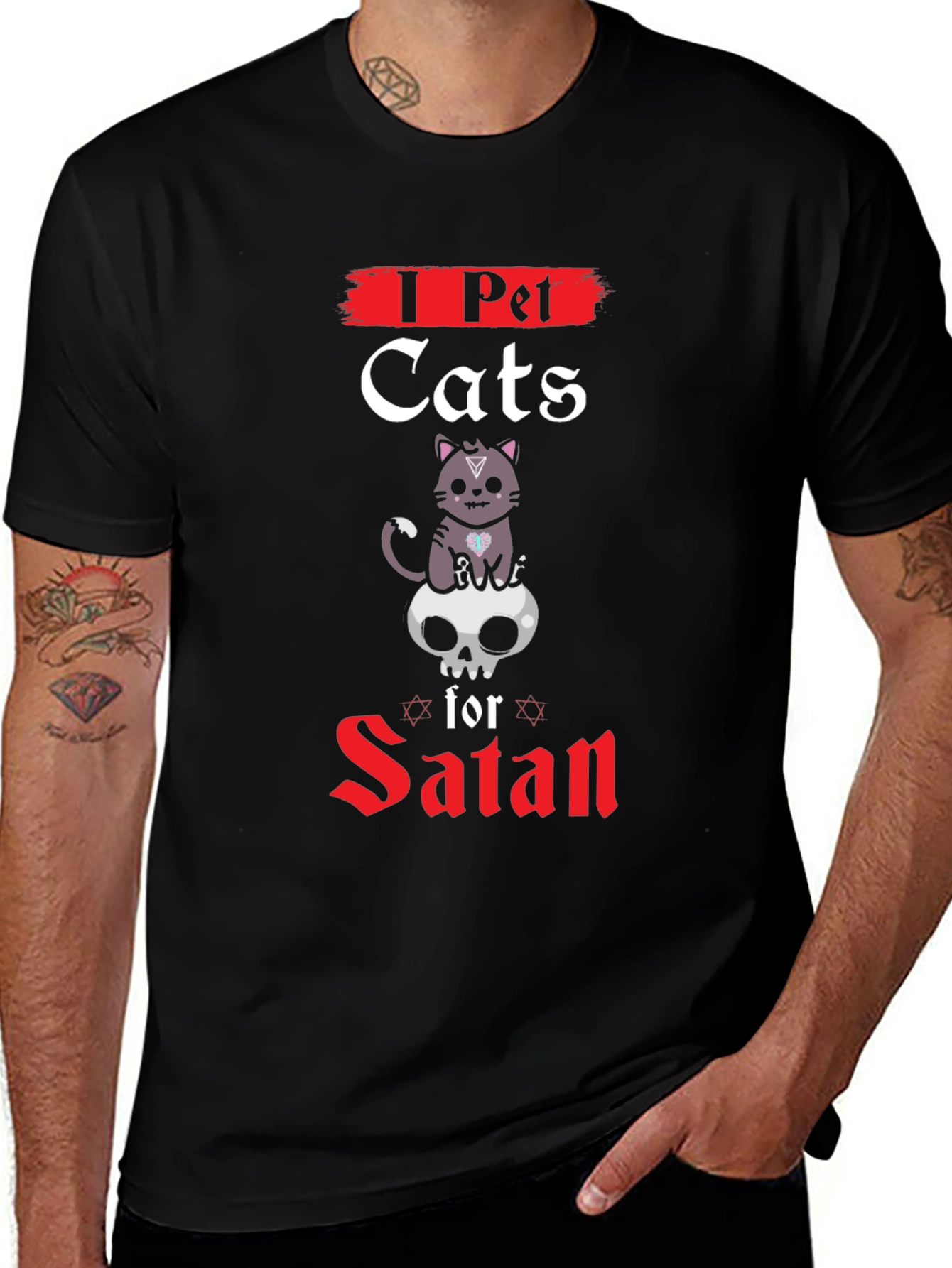 I Pet Cats for Satan T-Shirt