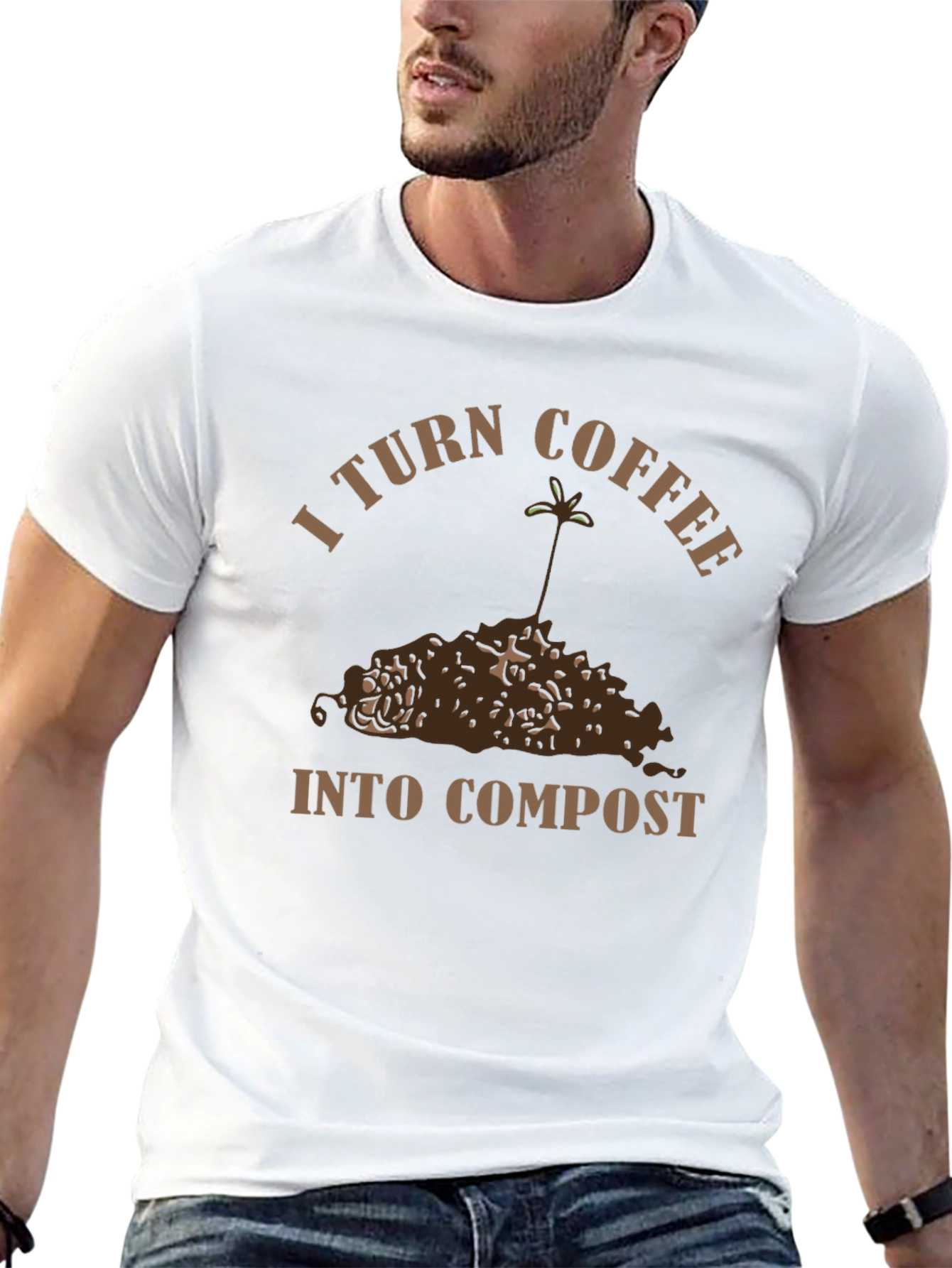 Coffee to Compost Graphic Tee - Eco-Friendly