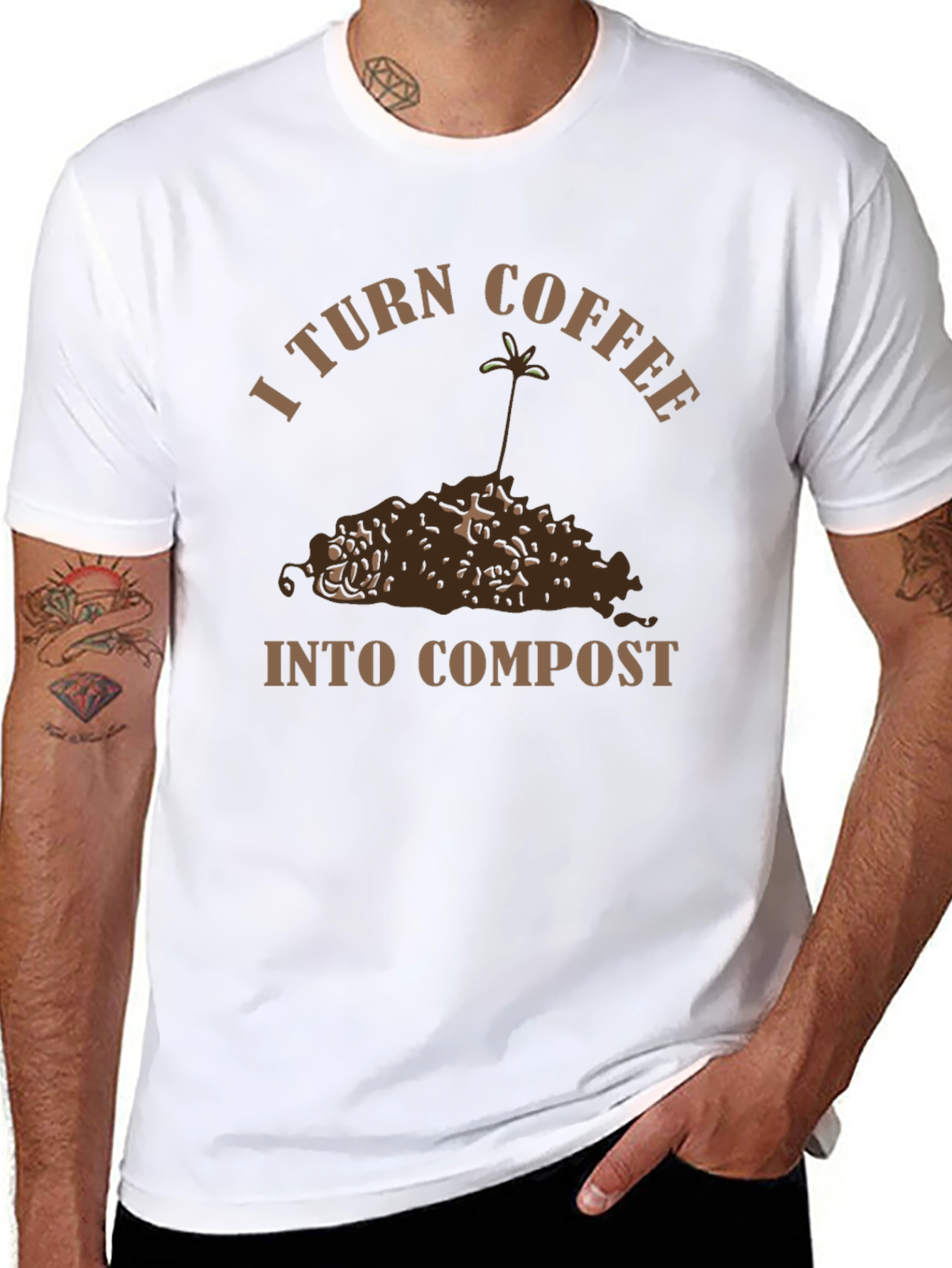 Coffee to Compost Graphic Tee - Eco-Friendly