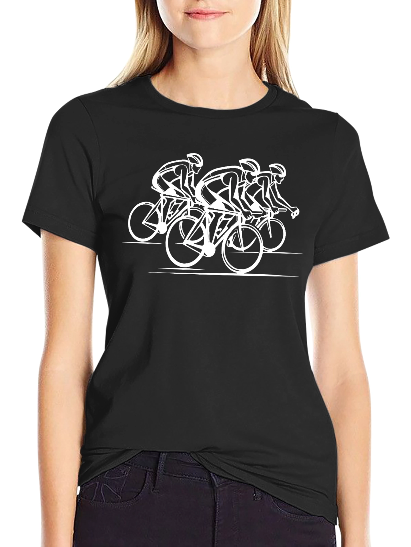 Cyclist Graphic T-Shirt - Black Cotton Tee