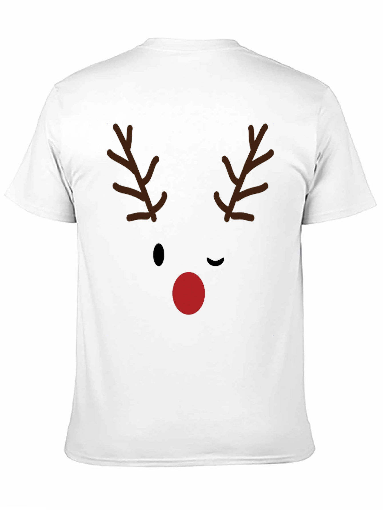 Reindeer Face Graphic Tee - Holiday Fun
