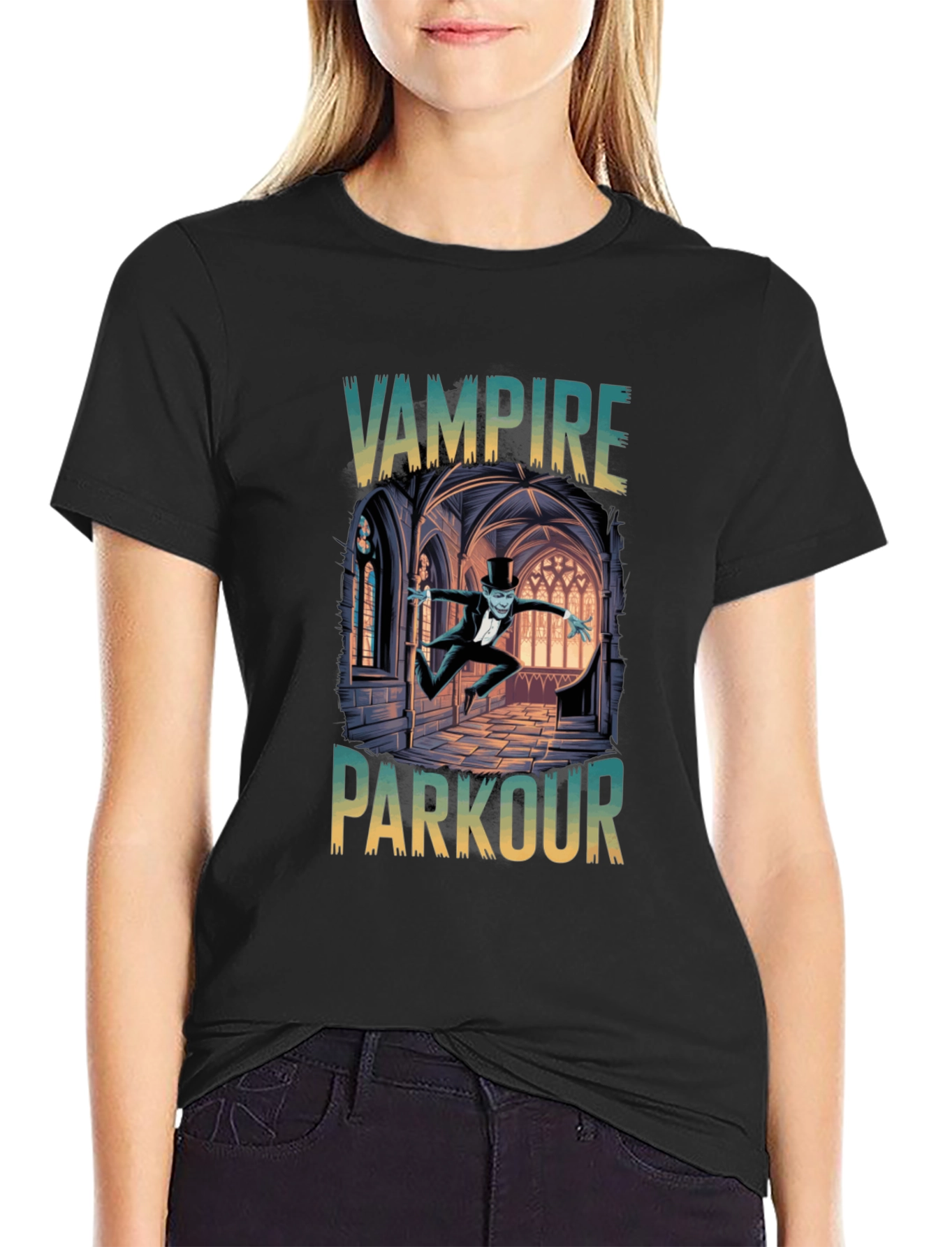 Vampire Parkour Graphic Tee