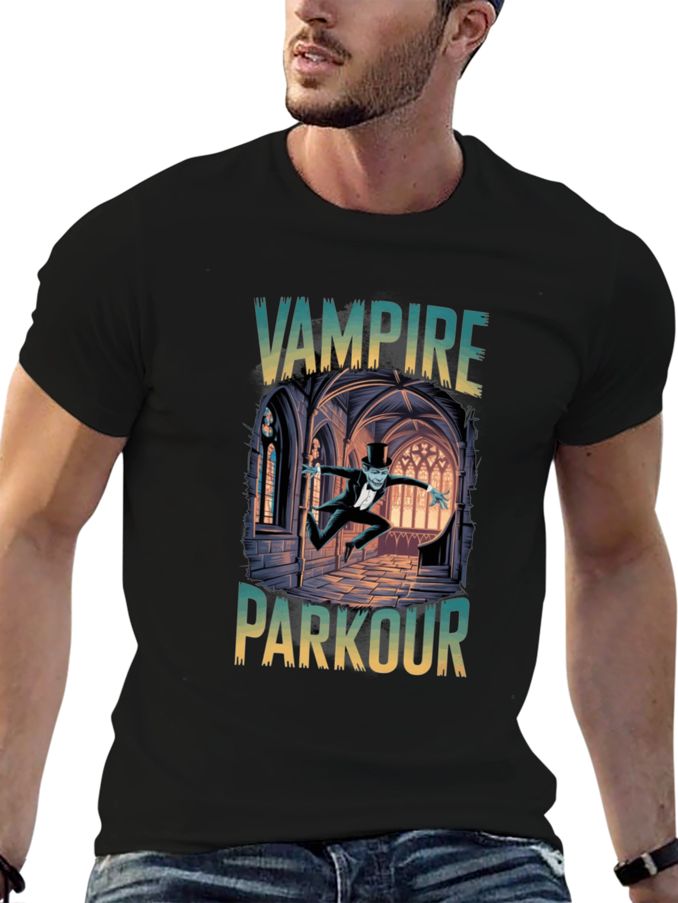 Vampire Parkour Graphic Tee