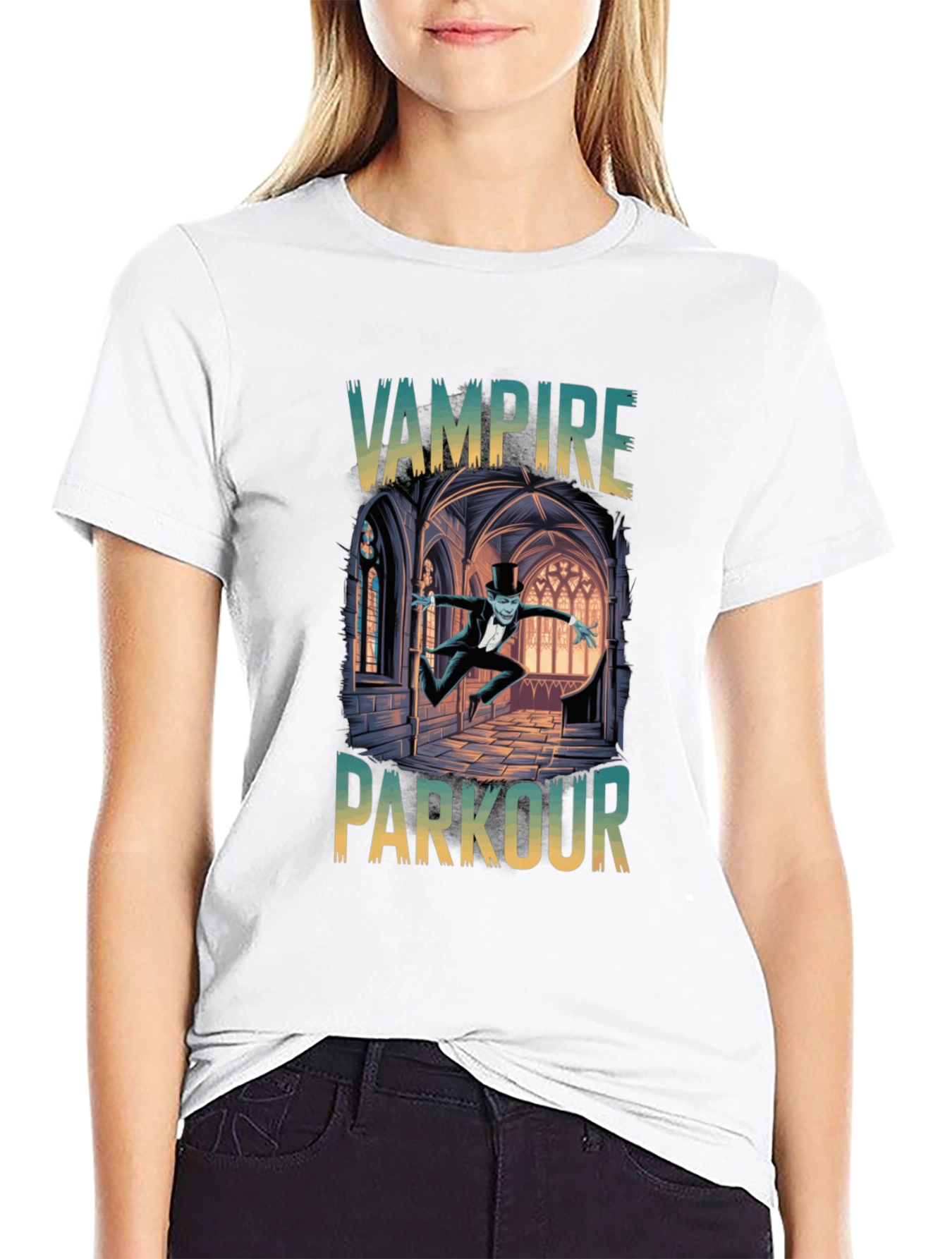 Vampire Parkour Graphic Tee